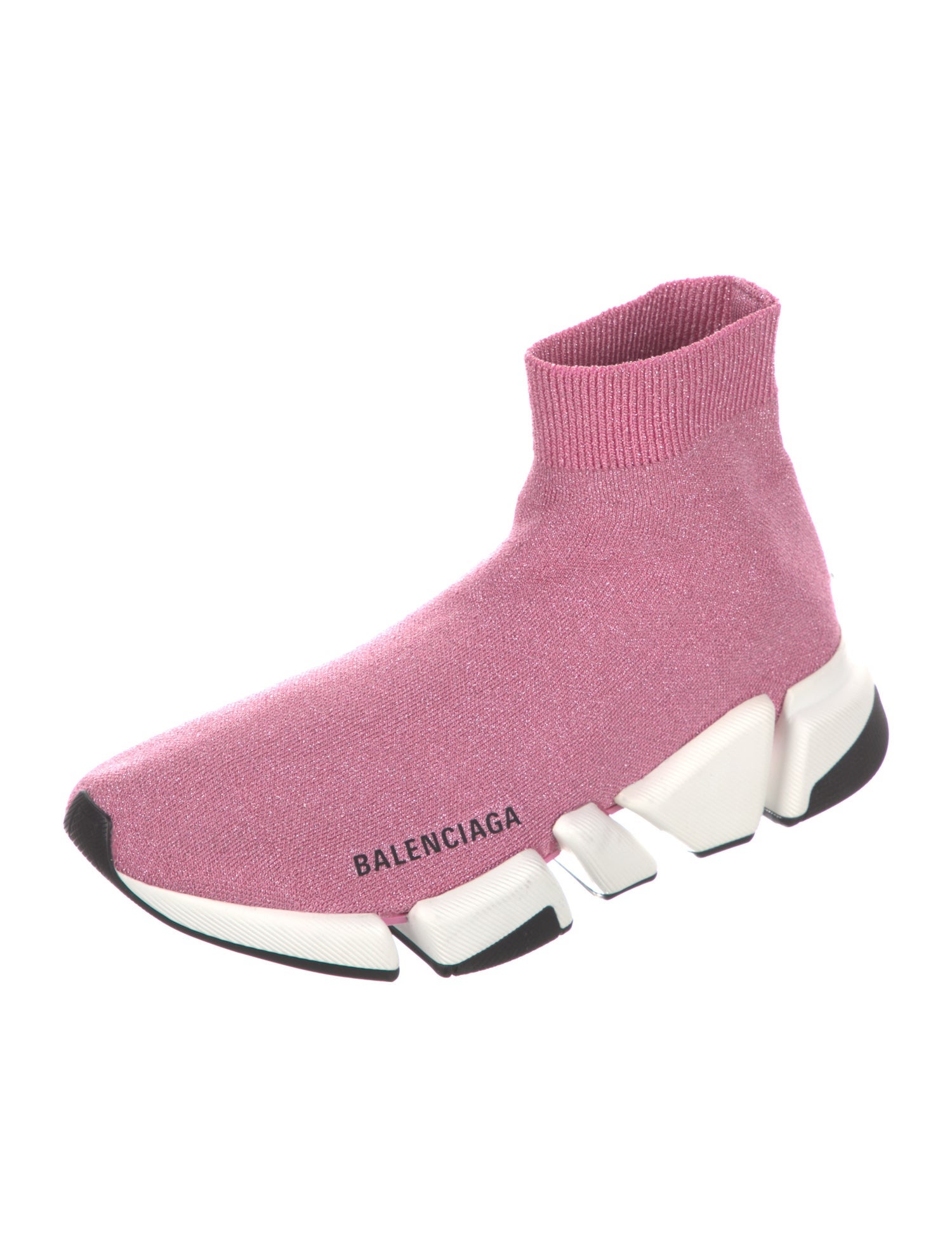 Balenciaga Speed Trainer 2.0 'PInk Glitter' Sock Sneakers