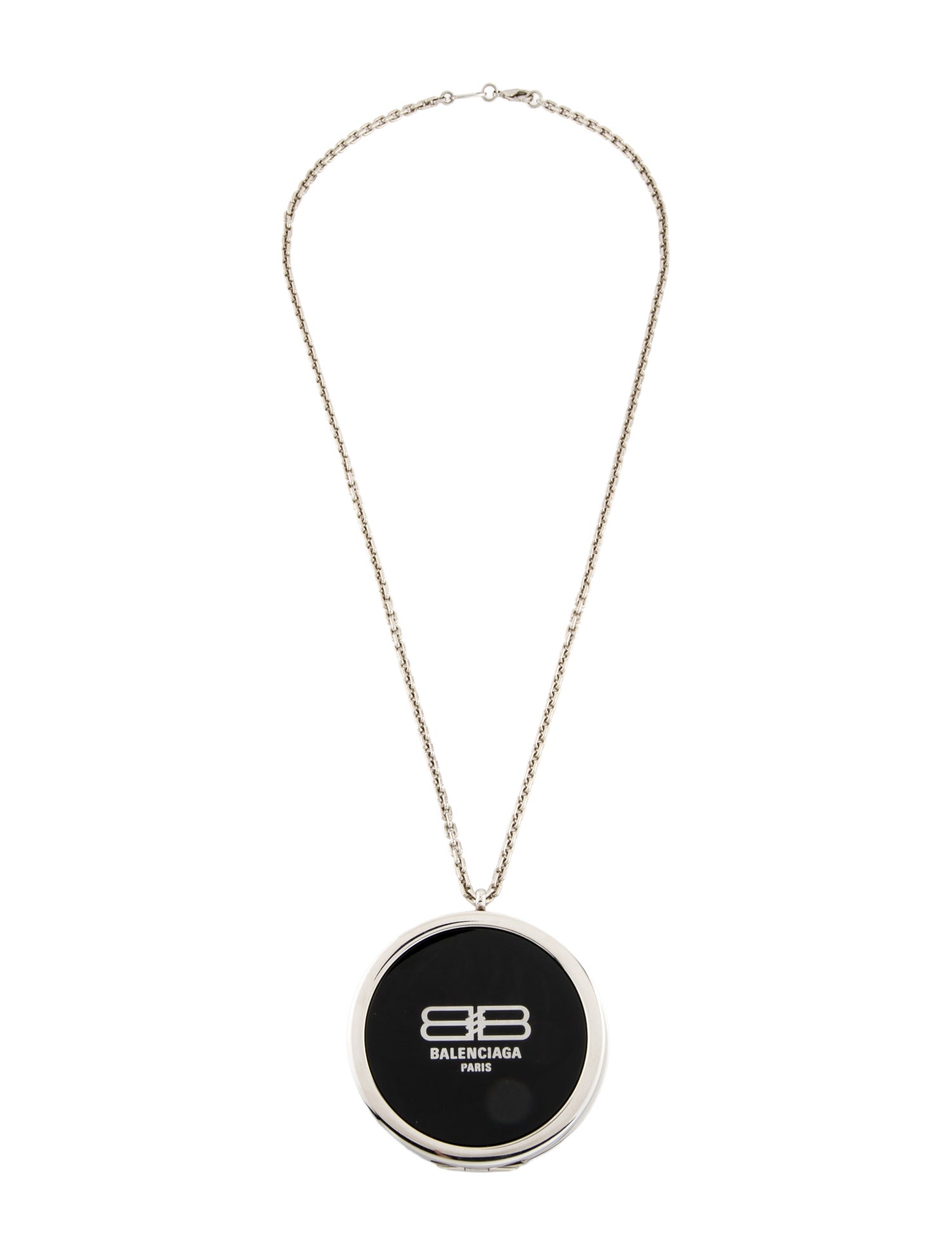 Balenciaga Resin Fragrance Mirror Pendant Necklace