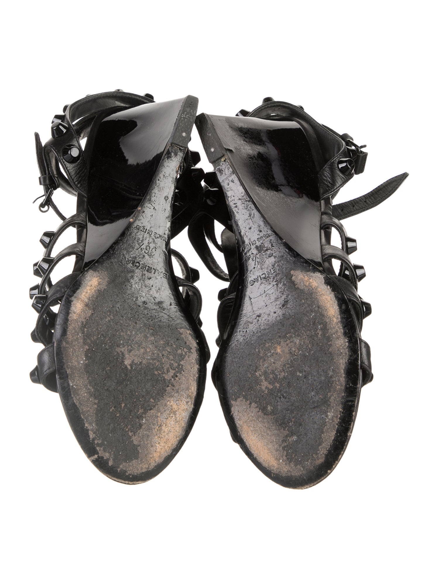 Leather Studded Accents T-Strap Sandals