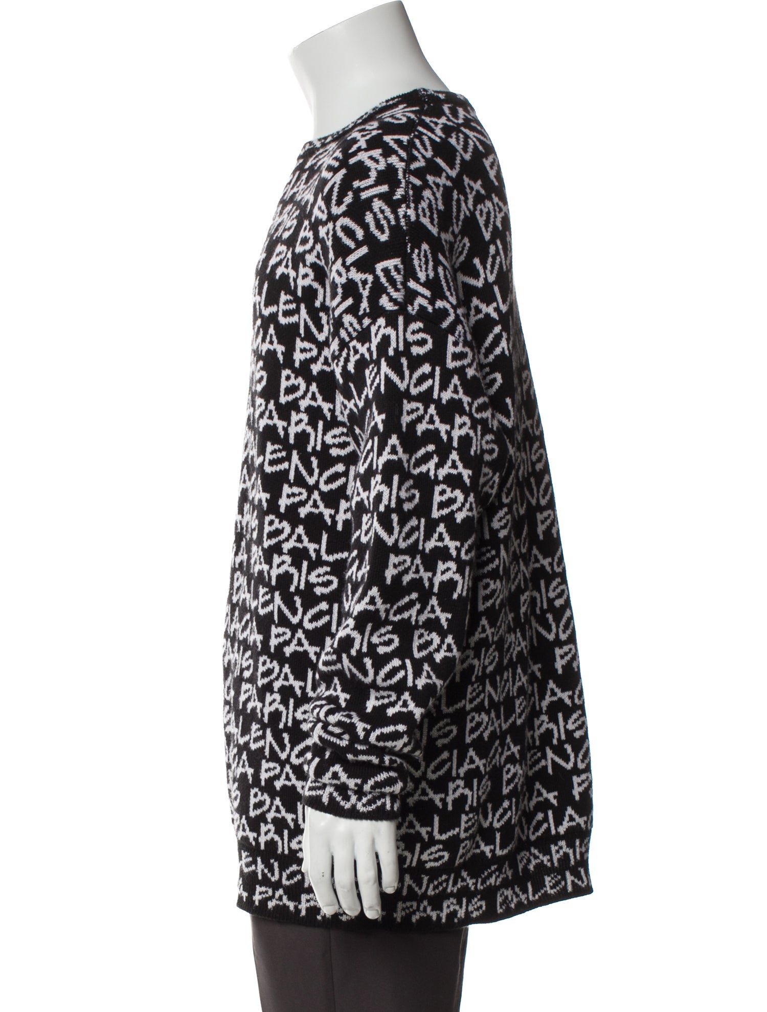 Balenciaga Printed Crew Neck Pullover