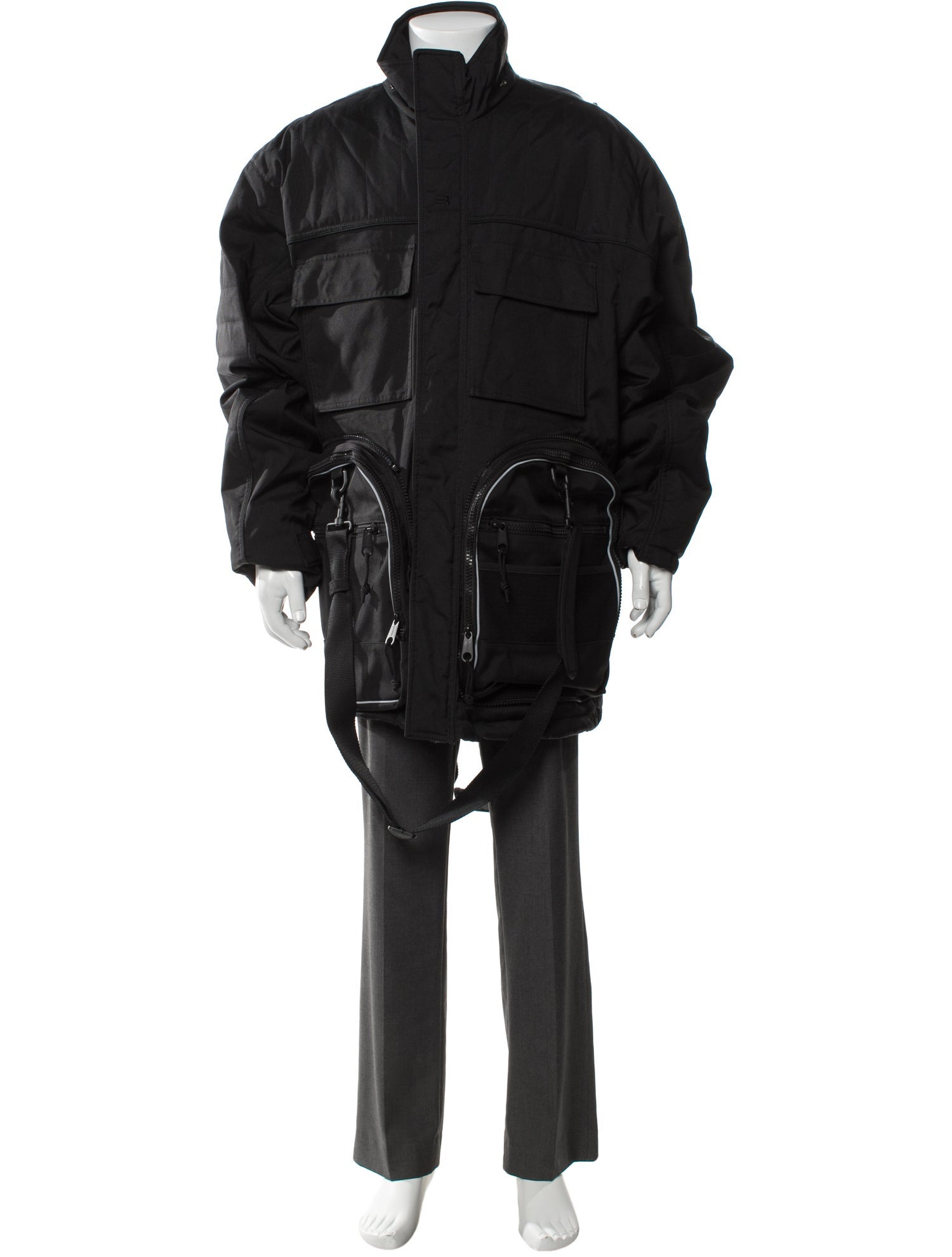 Balenciaga 2021 Convertible Canvas Gym Bag Parka w/ Tags