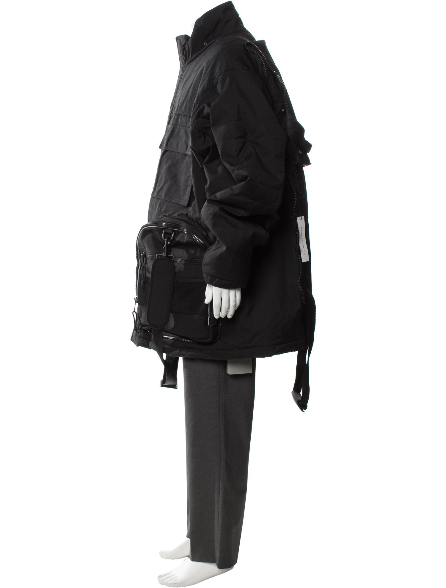 Balenciaga 2021 Convertible Canvas Gym Bag Parka w/ Tags