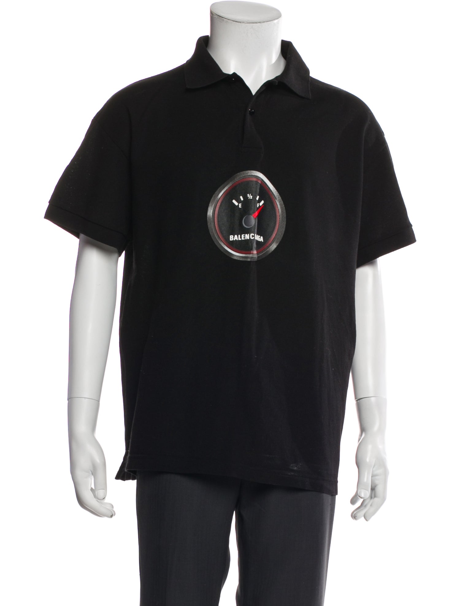 Balenciaga 2018 Graphic Print Polo Shirt