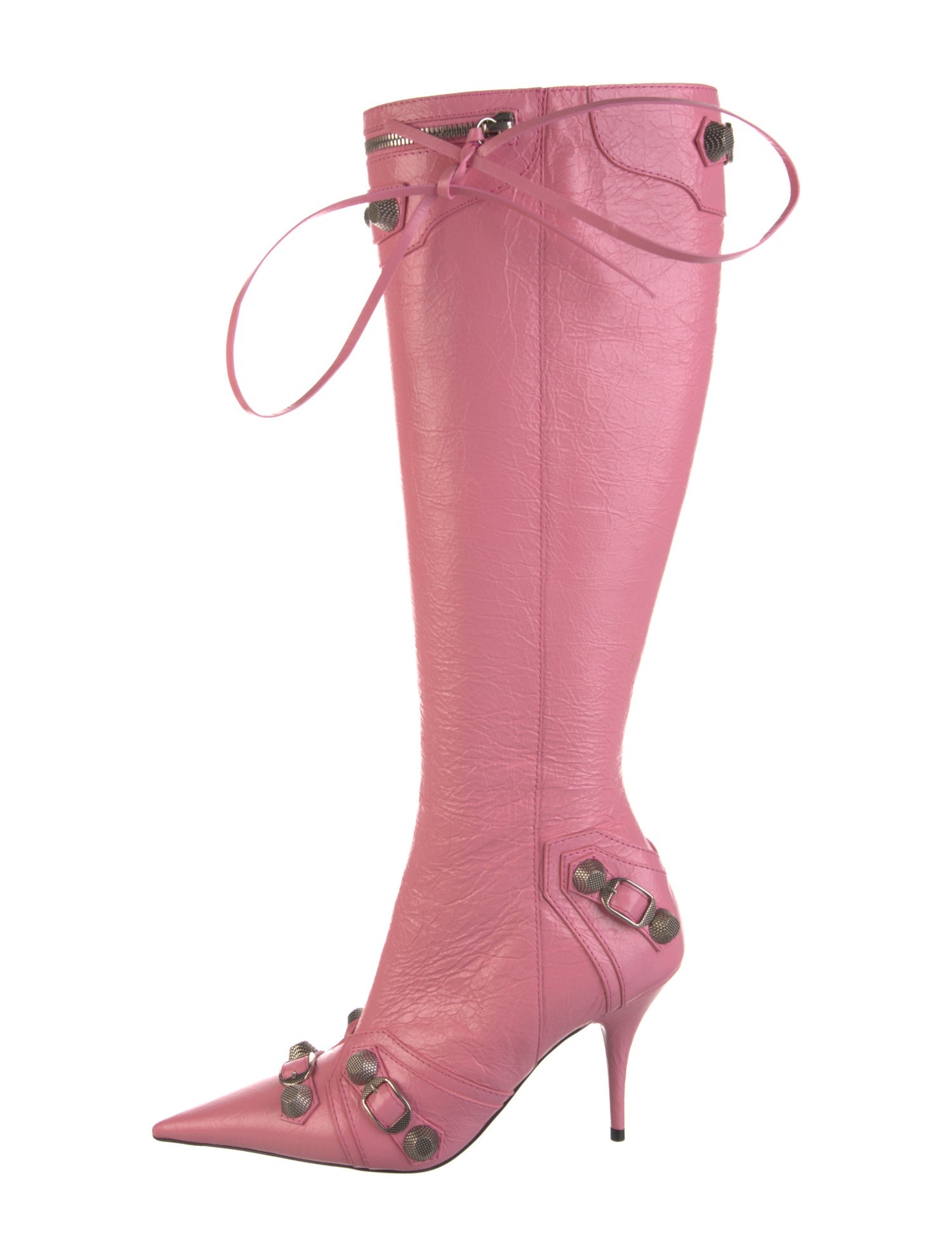 Balenciaga Leather Studded Accents Boots w/ Tags