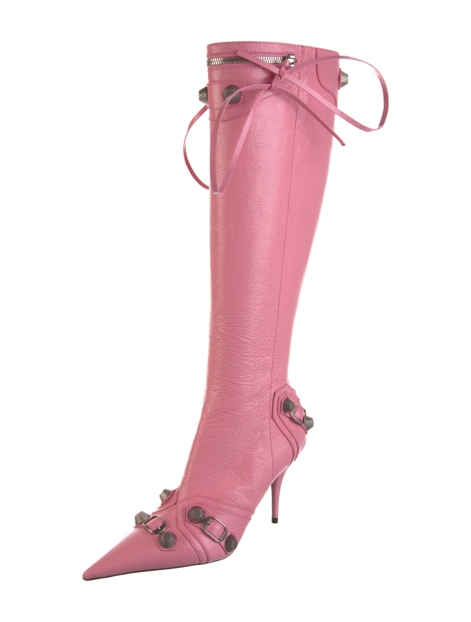 Balenciaga Leather Studded Accents Boots w/ Tags