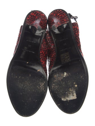 Balenciaga Snakeskin Animal Print Slingback Sandals