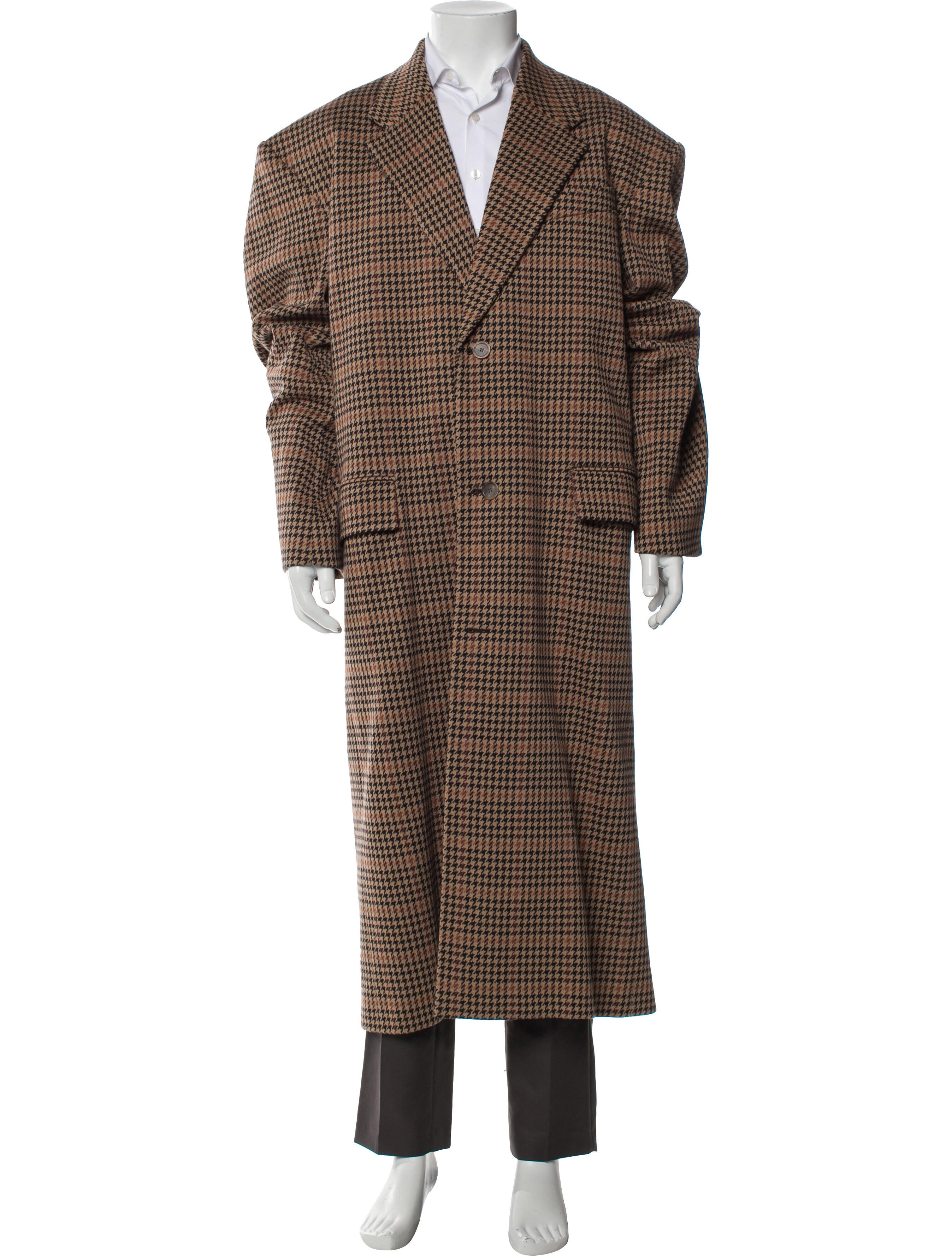 Balenciaga 2023 Houndstooth Trench Coat