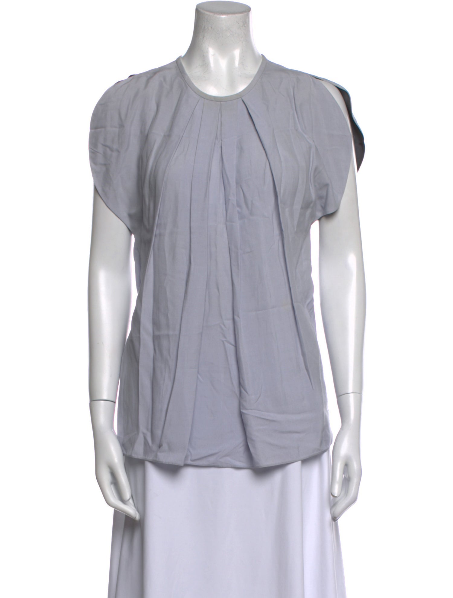 Balenciaga 2012 Crew Neck Button-Up Top