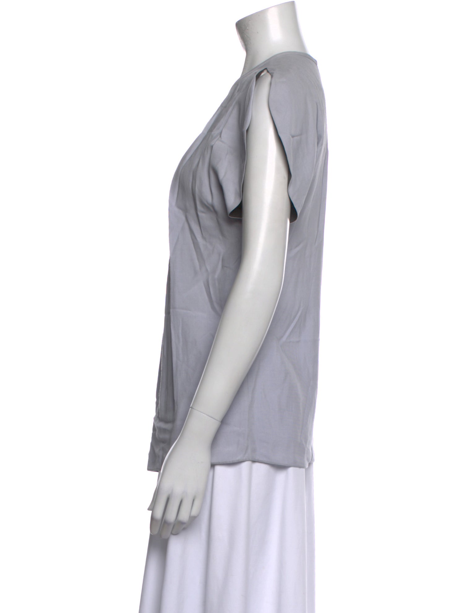 Balenciaga 2012 Crew Neck Button-Up Top