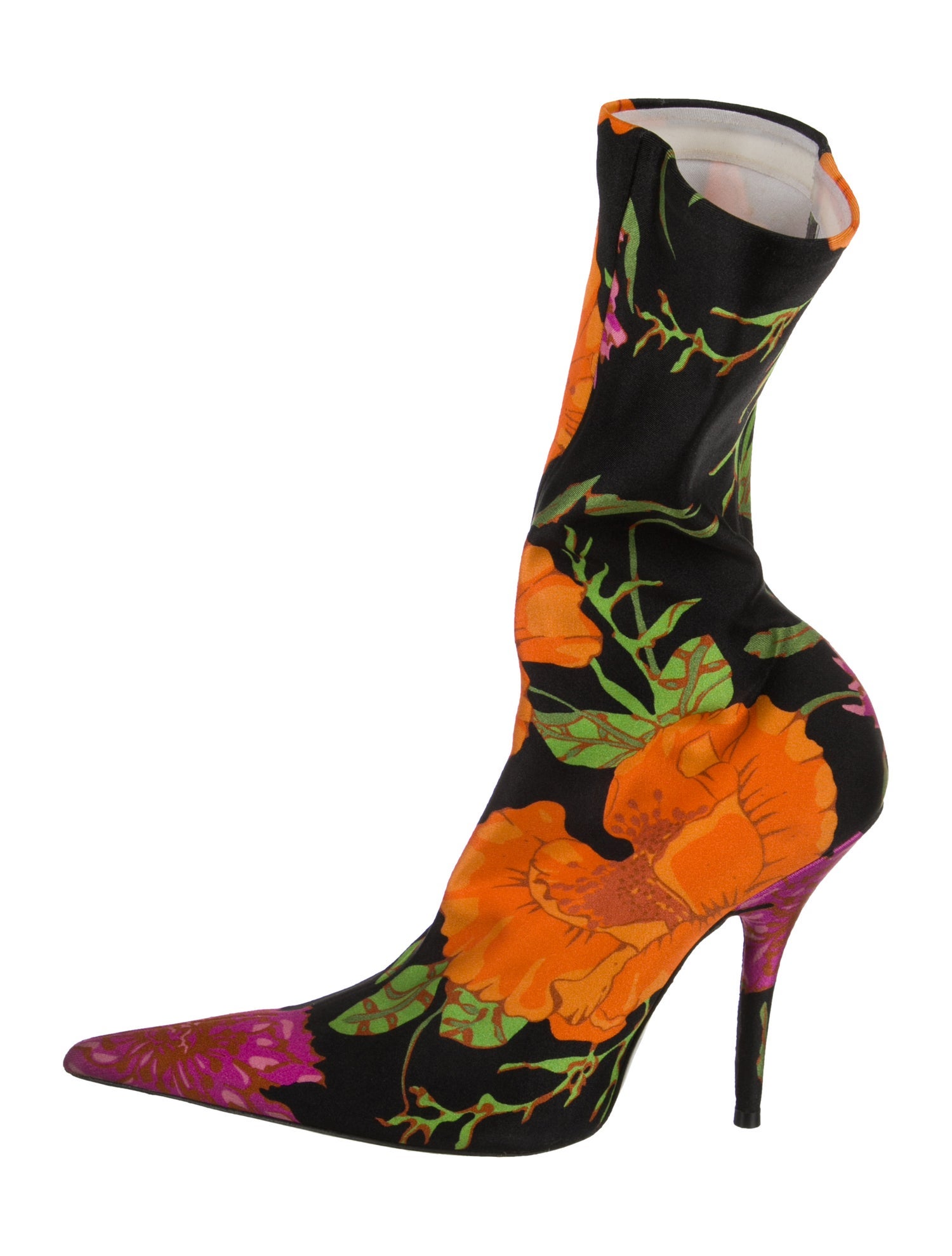 Balenciaga Floral Print Sock Boots