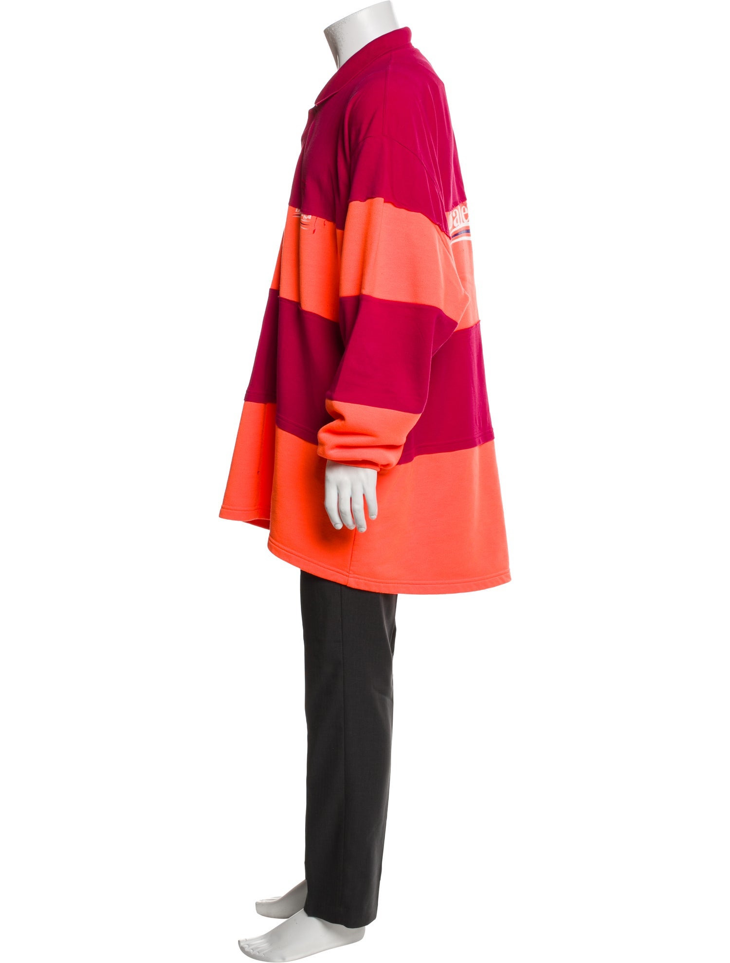 Balenciaga 2020 Colorblock Pattern Polo Shirt