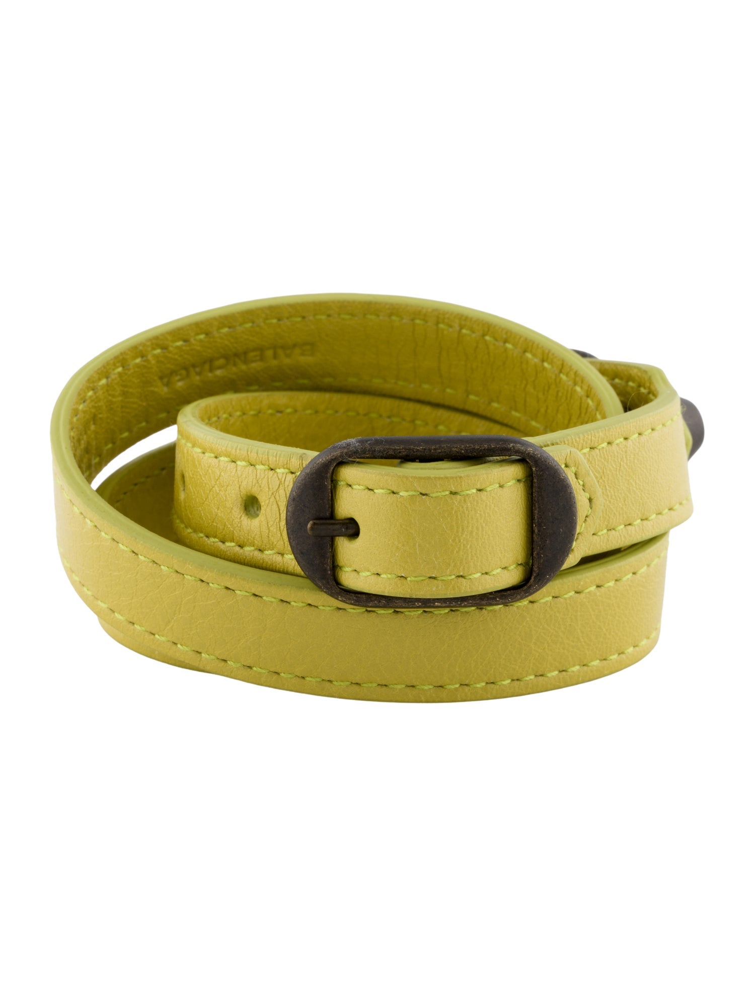 Balenciaga Leather CityTriple Wrap Bracelet