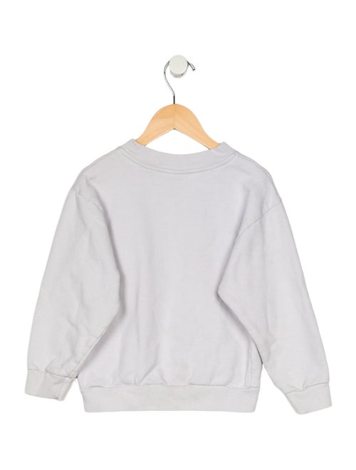 Balenciaga Boys' Graphic Long Sleeve Crew Neck Sweatshirt