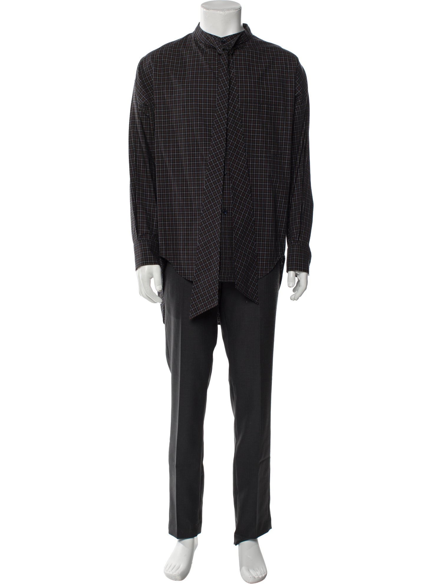 Balenciaga 2018 Plaid Print Shirt w/ Tags