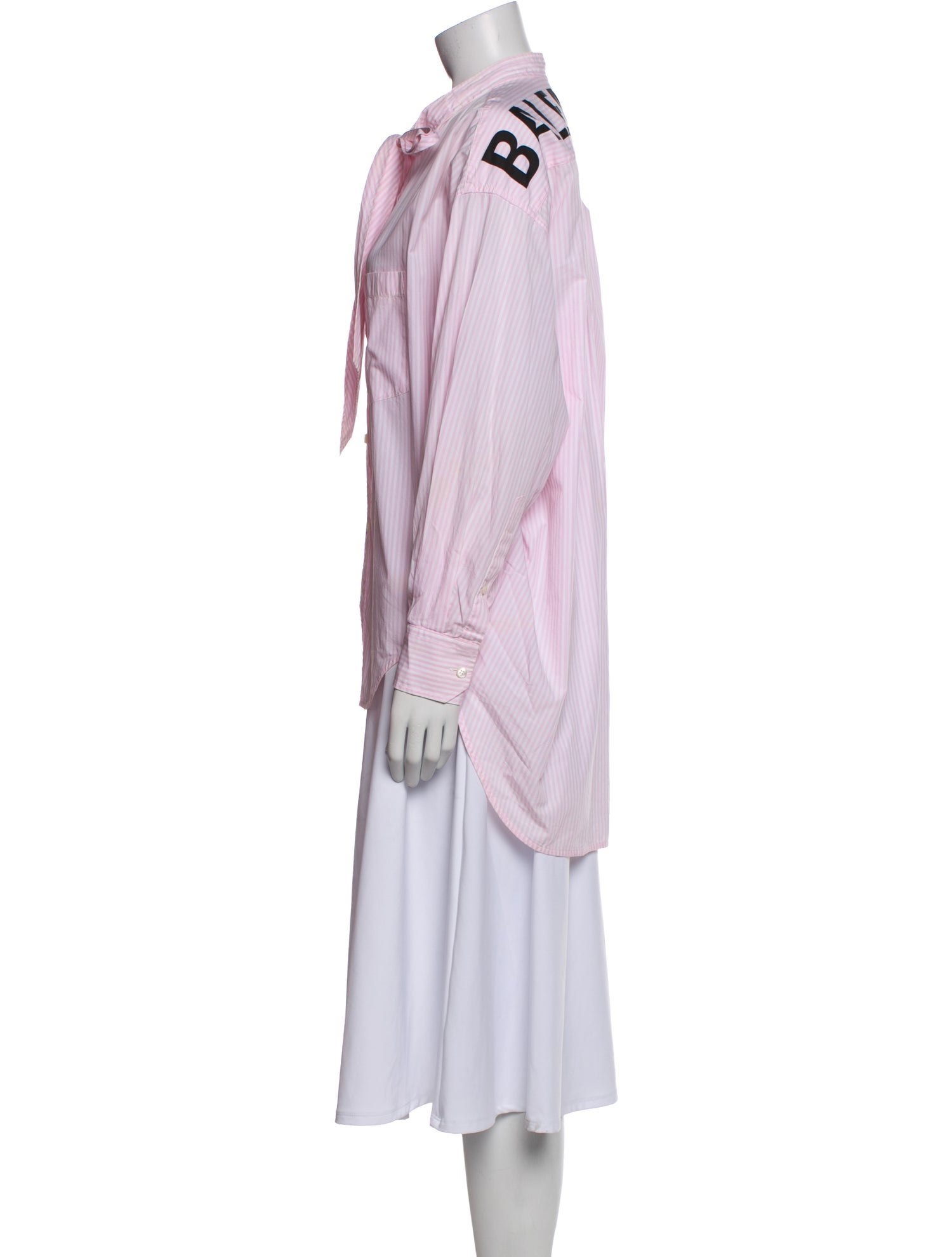 Balenciaga 2019 Long Sleeve Button-Up Top