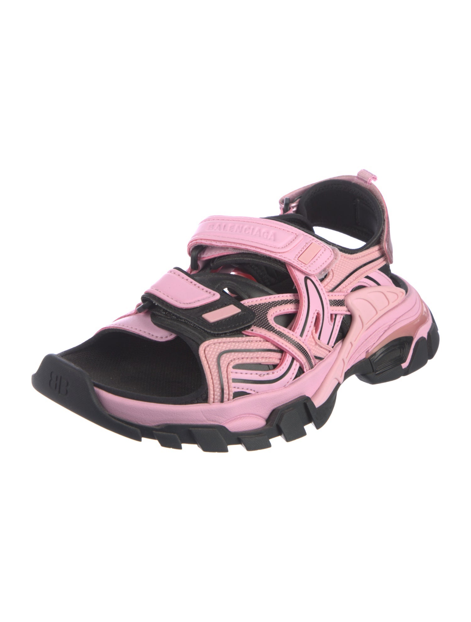 Balenciaga Rubber Colorblock Pattern Slingback Sandals