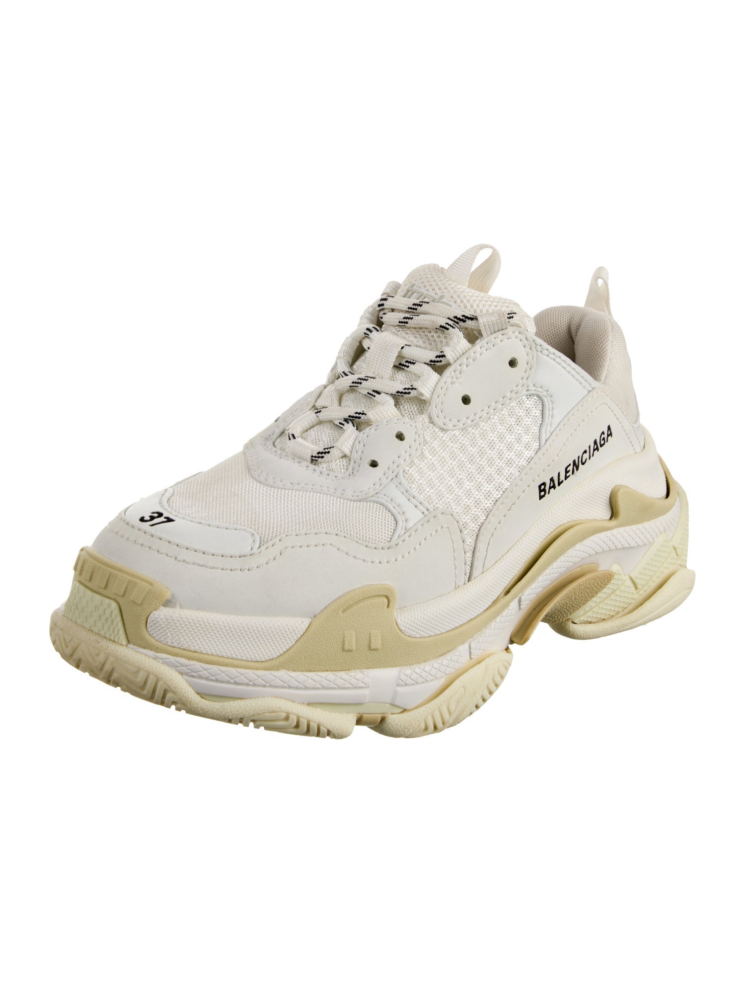 Balenciaga Leather Printed Chunky Sneakers