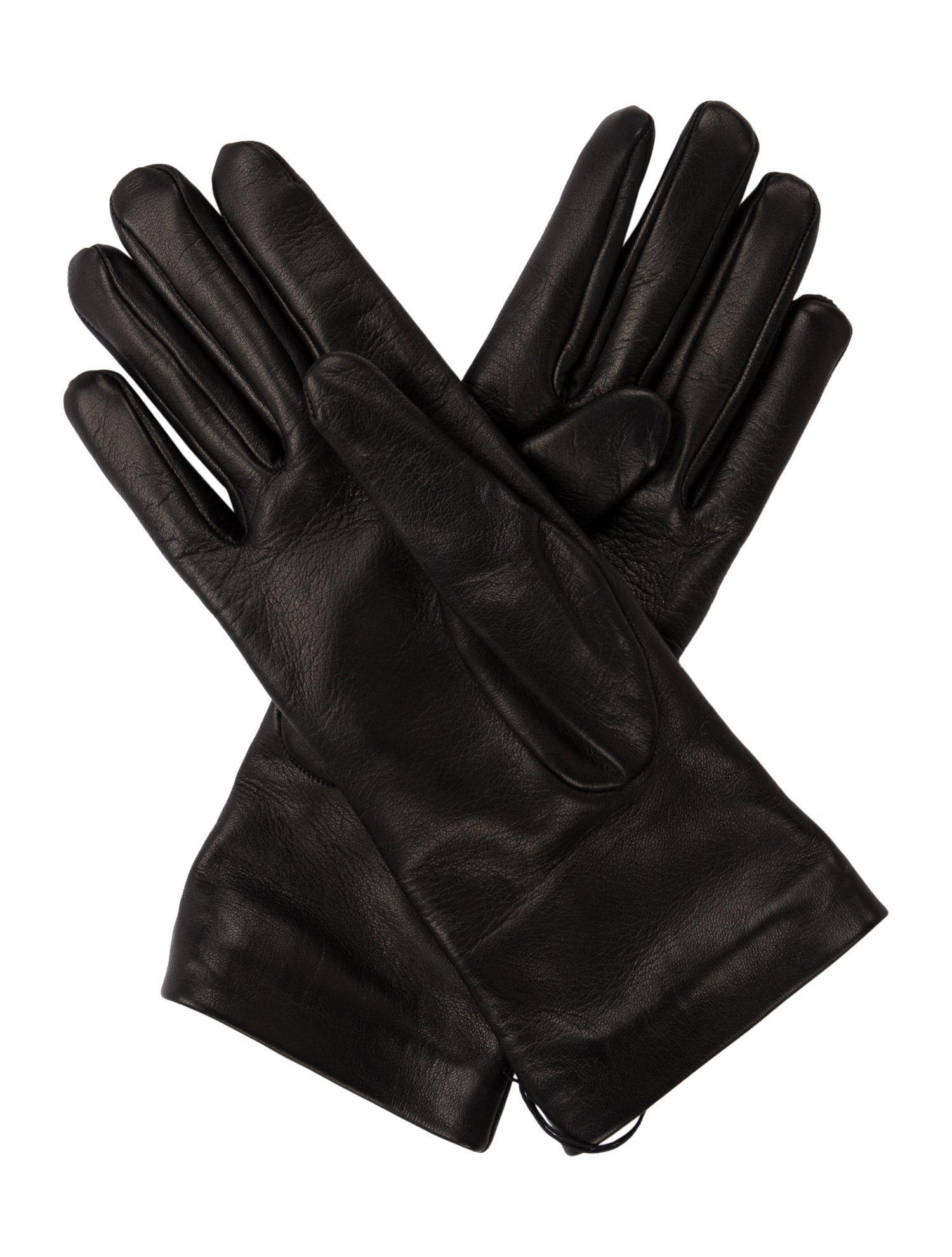 Balenciaga Logo black Leather Gloves