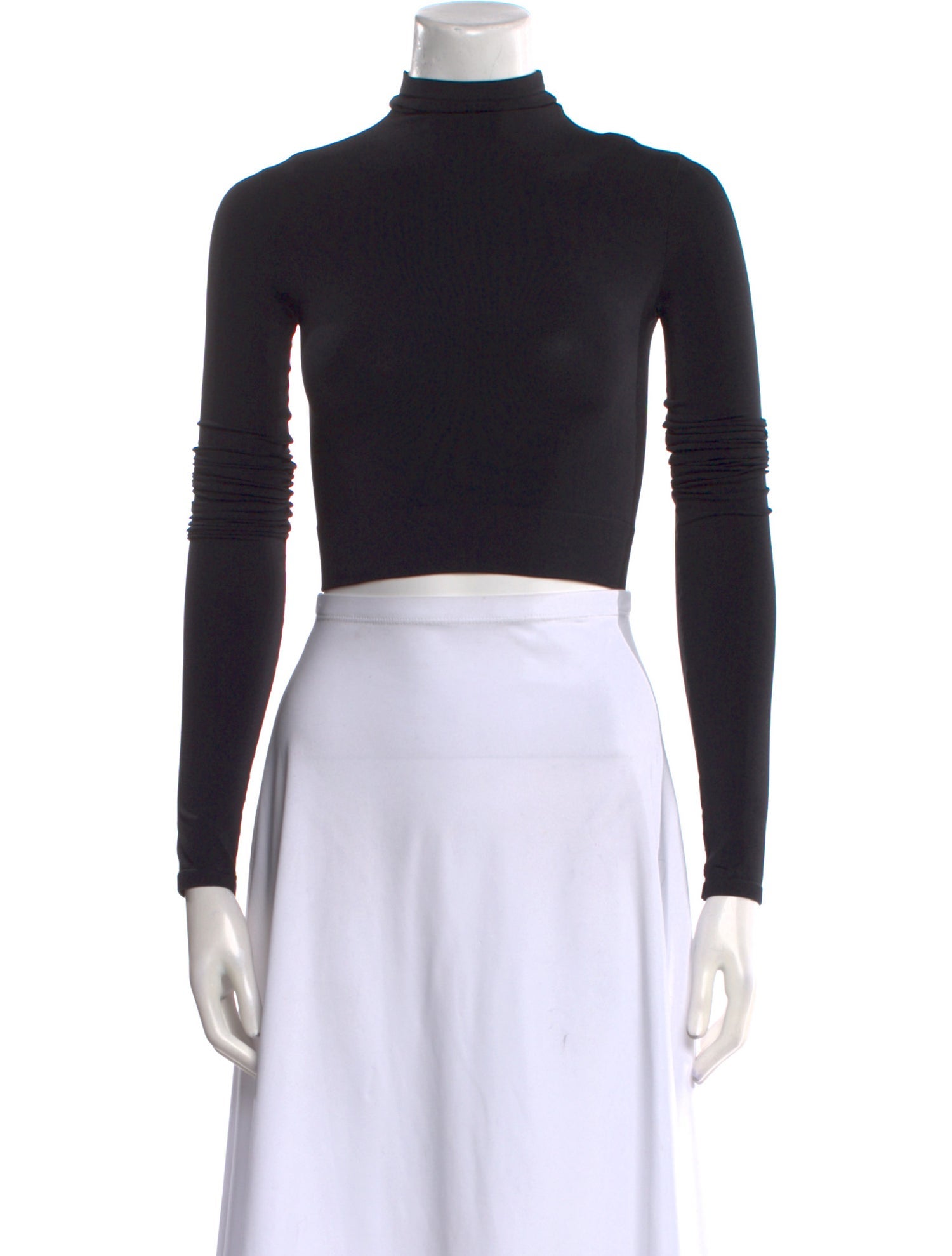 Balenciaga Turtleneck Long Sleeve Crop Top