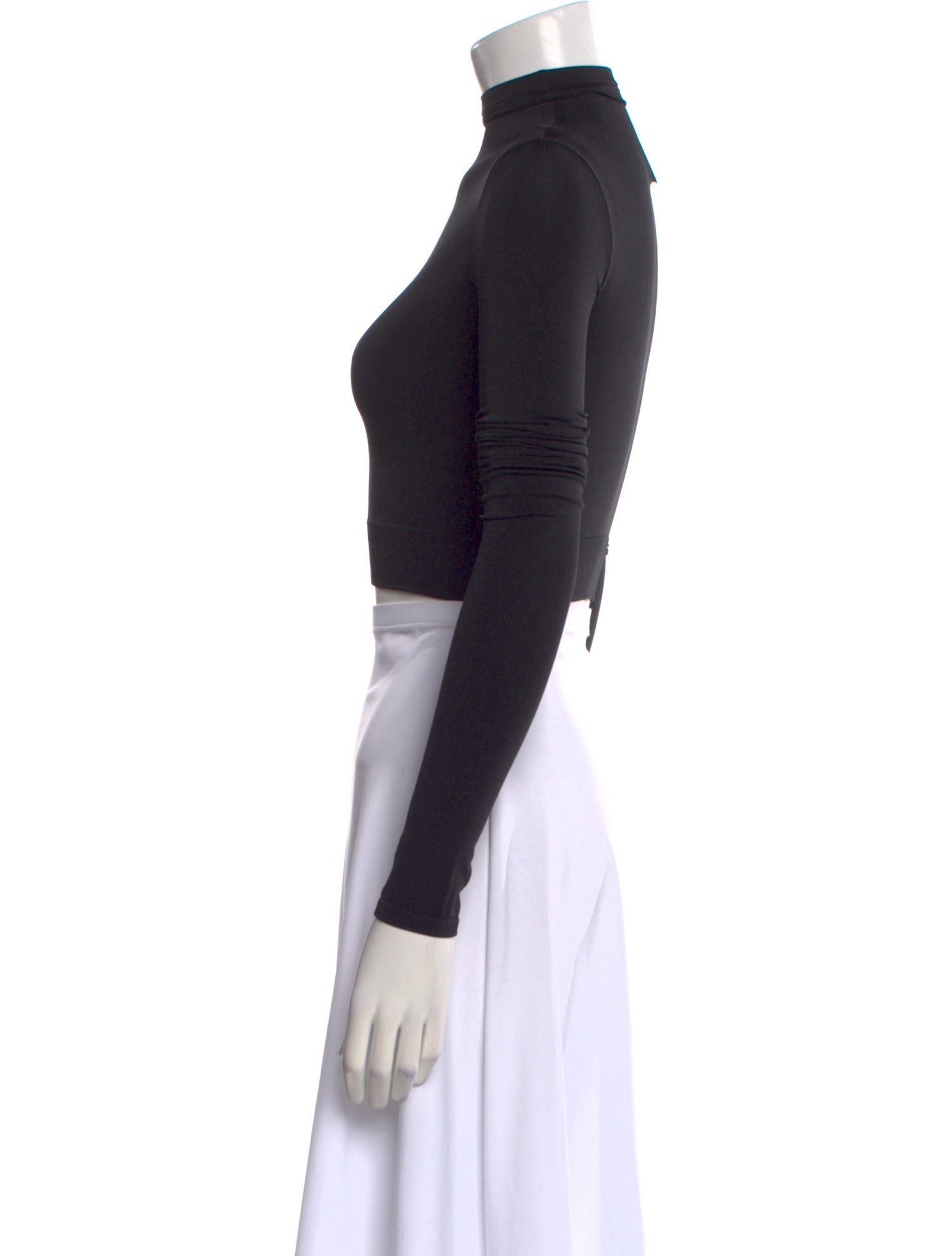 Balenciaga Turtleneck Long Sleeve Crop Top