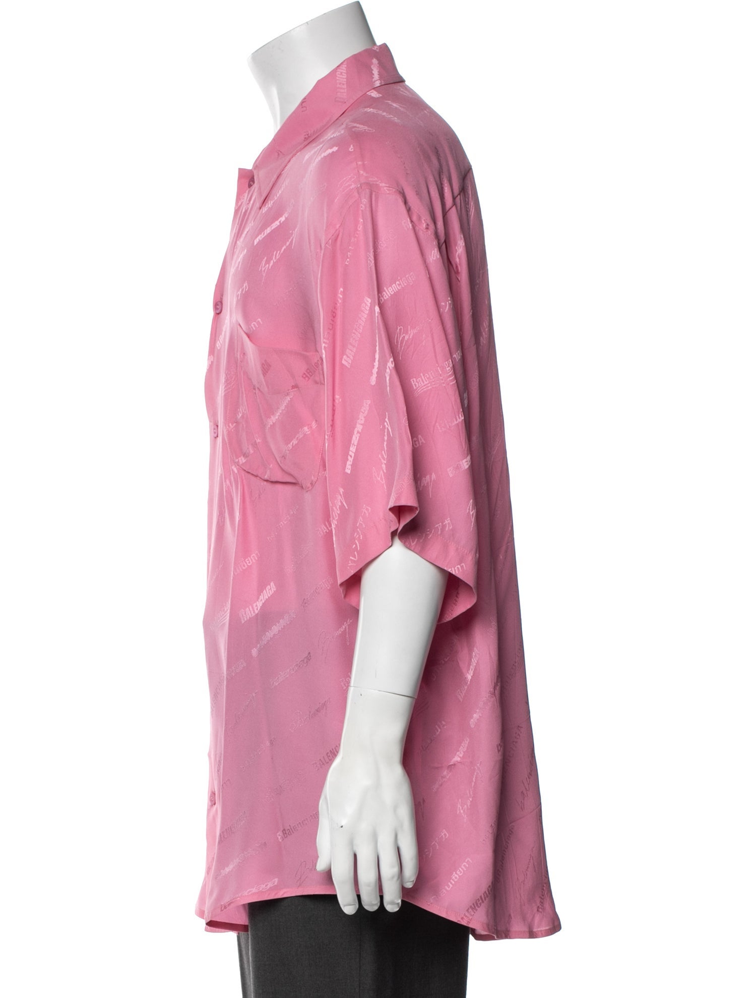 Balenciaga 2023 All Over Logo Shirt w/ Tags