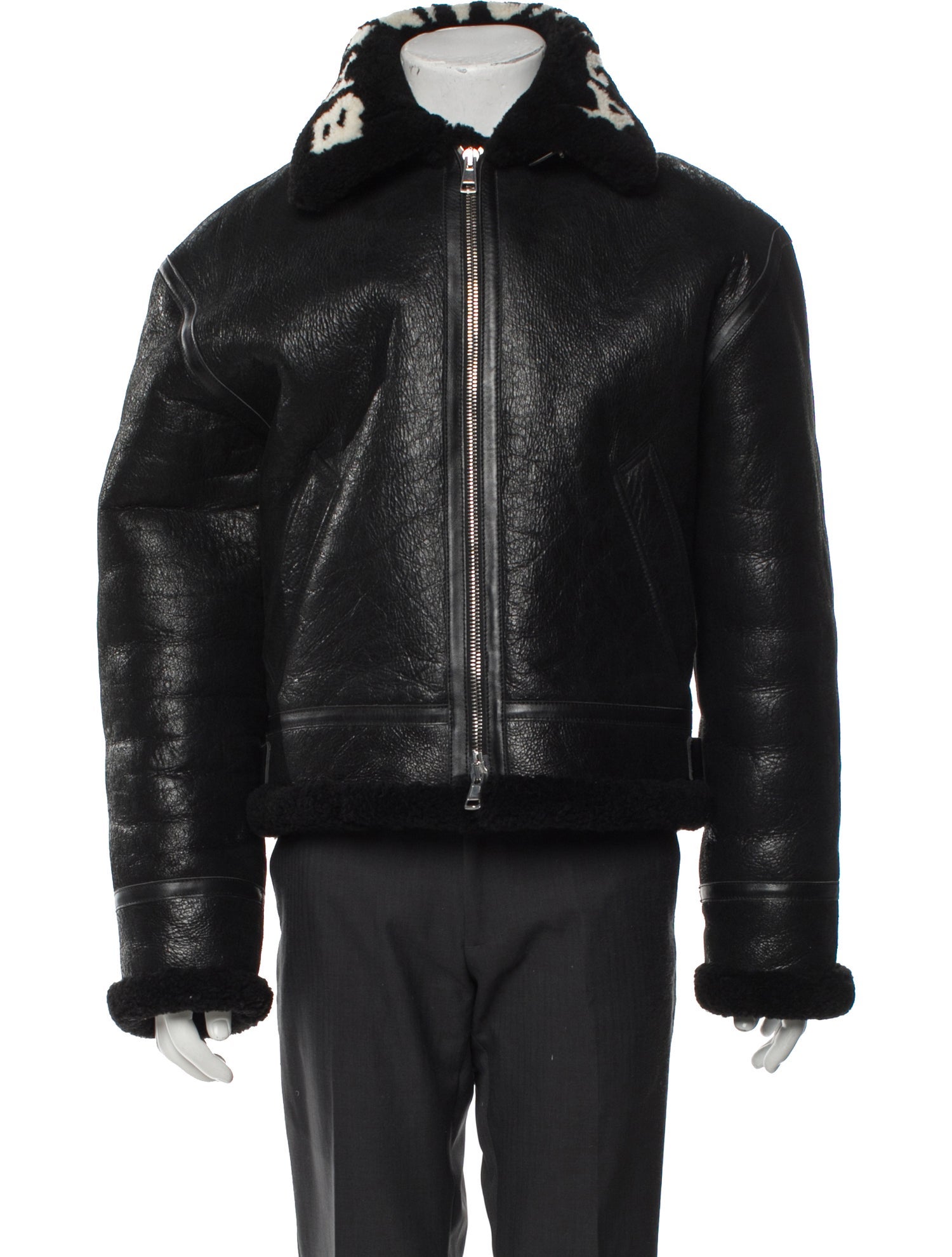 Balenciaga 2017 Lamb Leather Moto Jacket