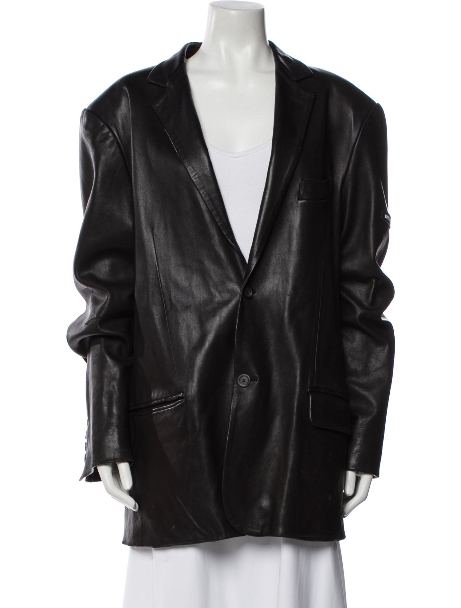 Balenciaga 2022 Leather Biker Jacket