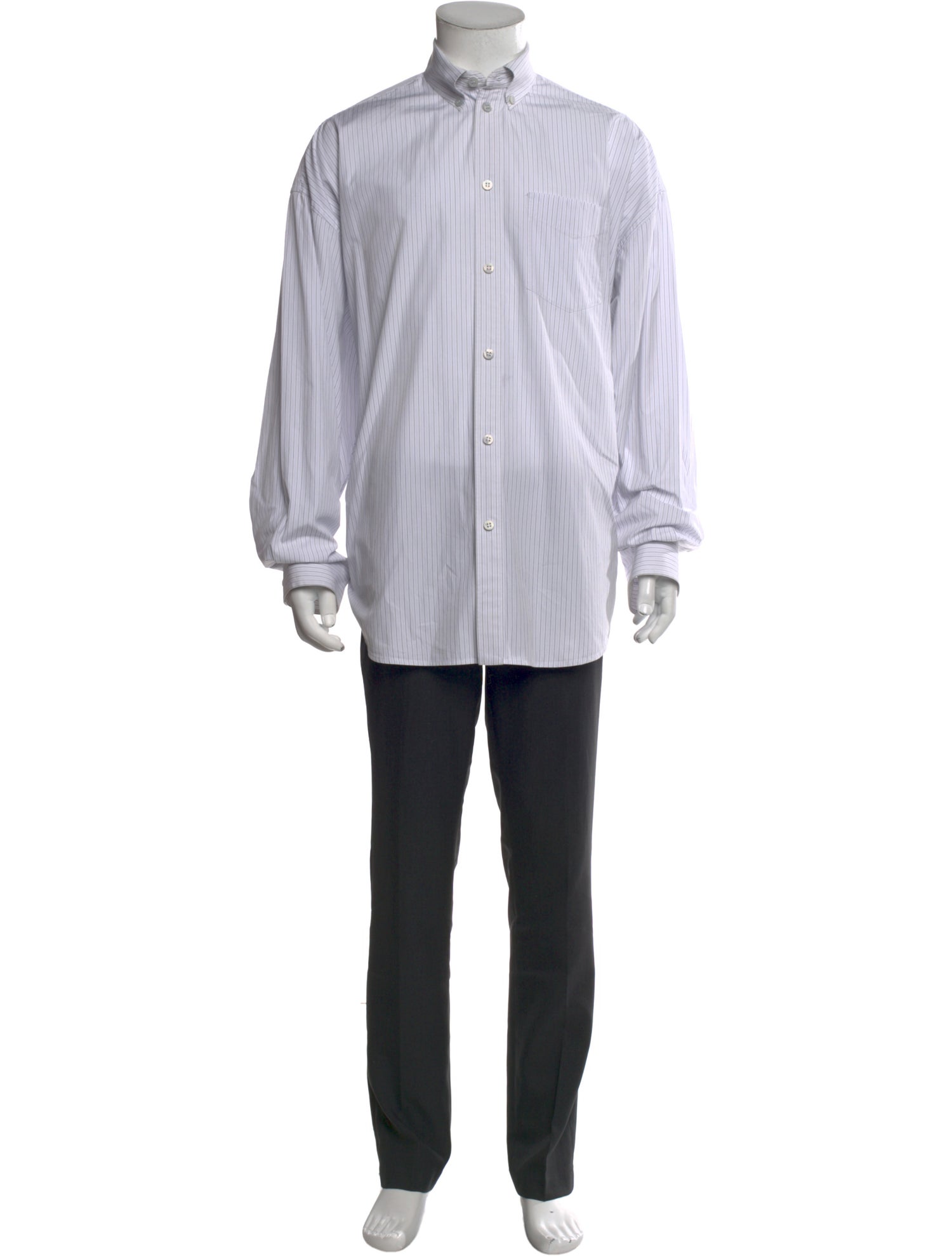 Balenciaga 2023 Signature Logo Dress Shirt