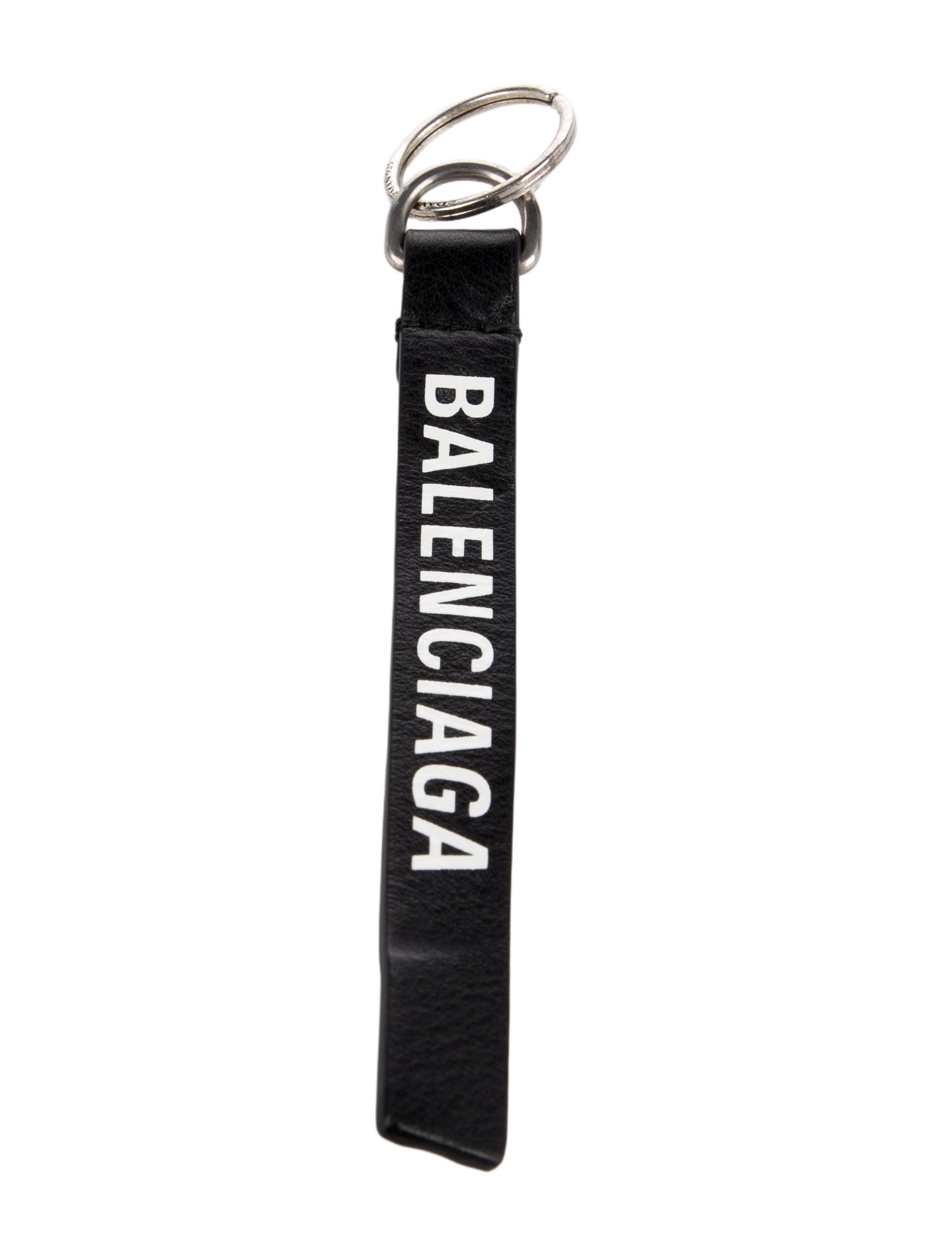 Balenciaga Leather Logo Keychain