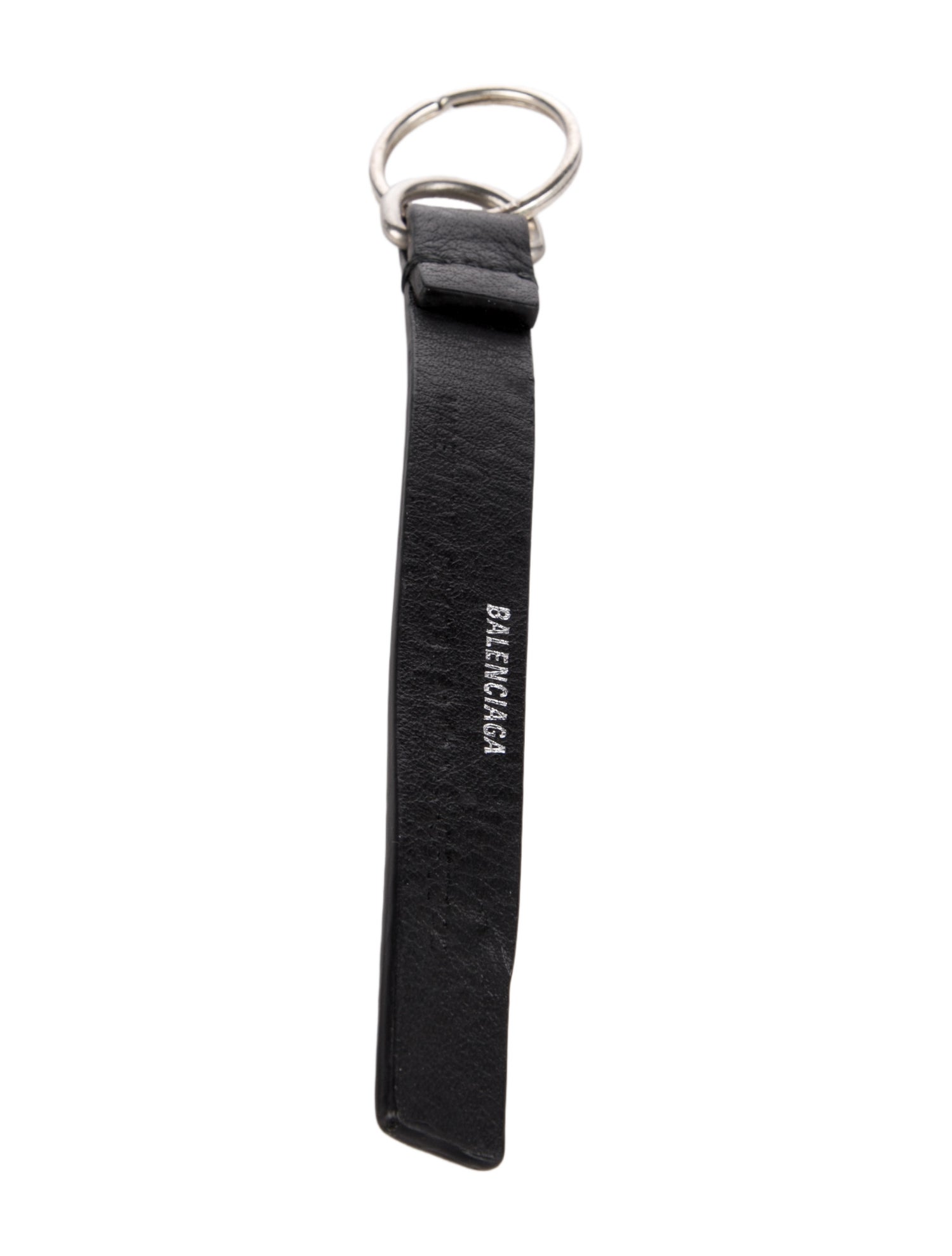 Balenciaga Leather Logo Keychain