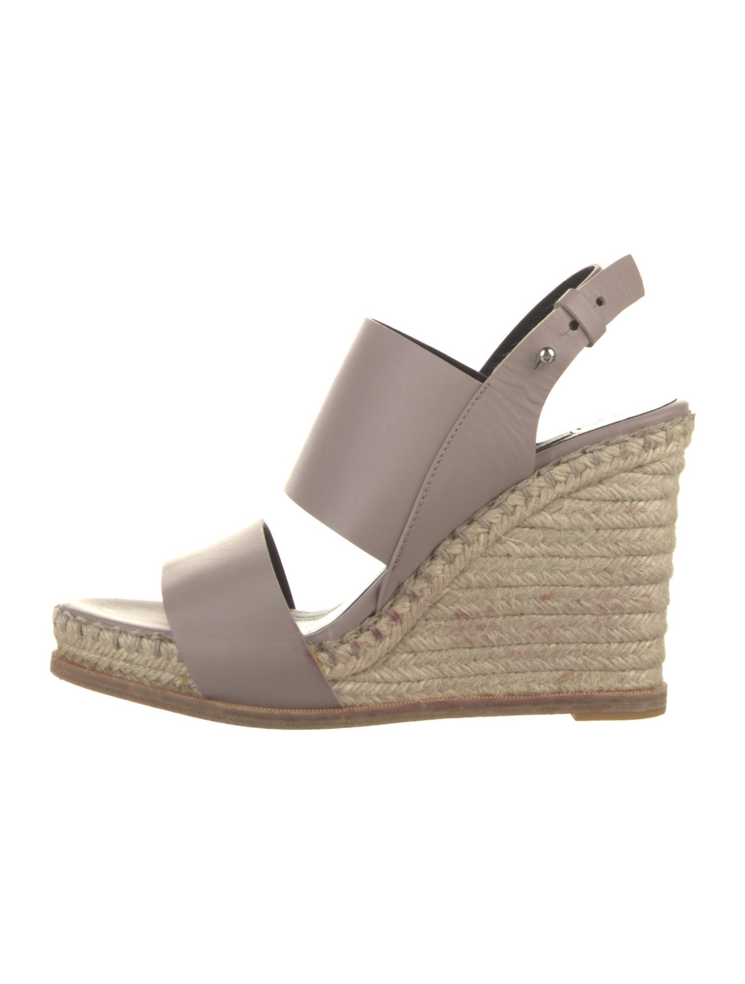 Balenciaga Leather Cutout Accent Espadrilles