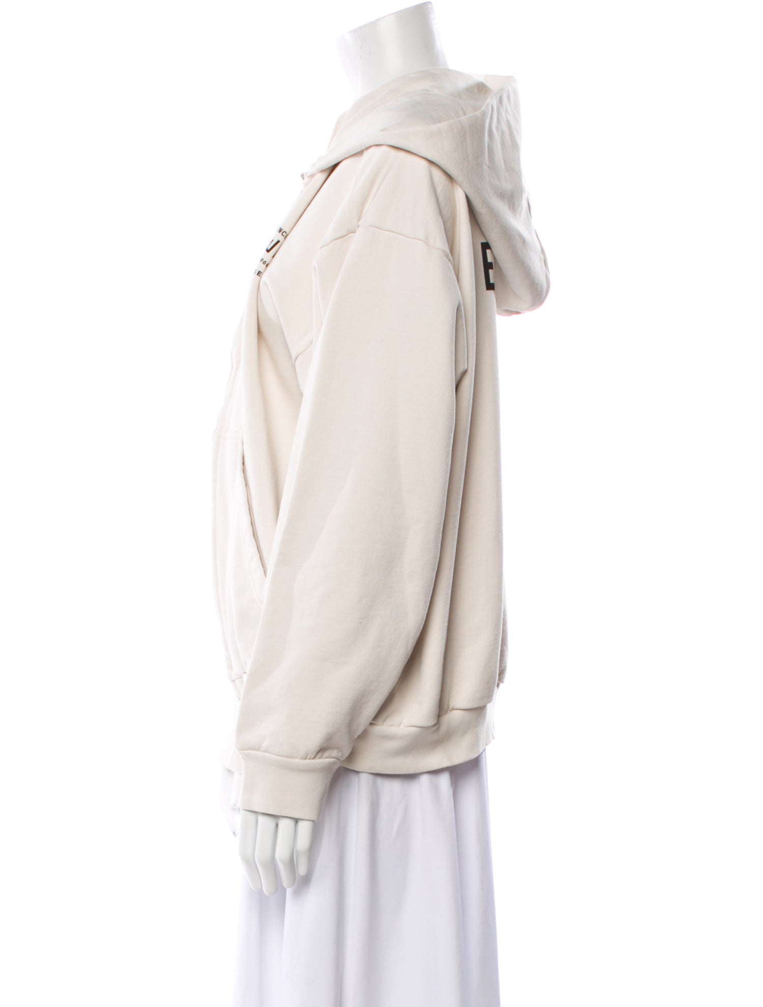 Balenciaga Graphic Print V-Neck Hoodie