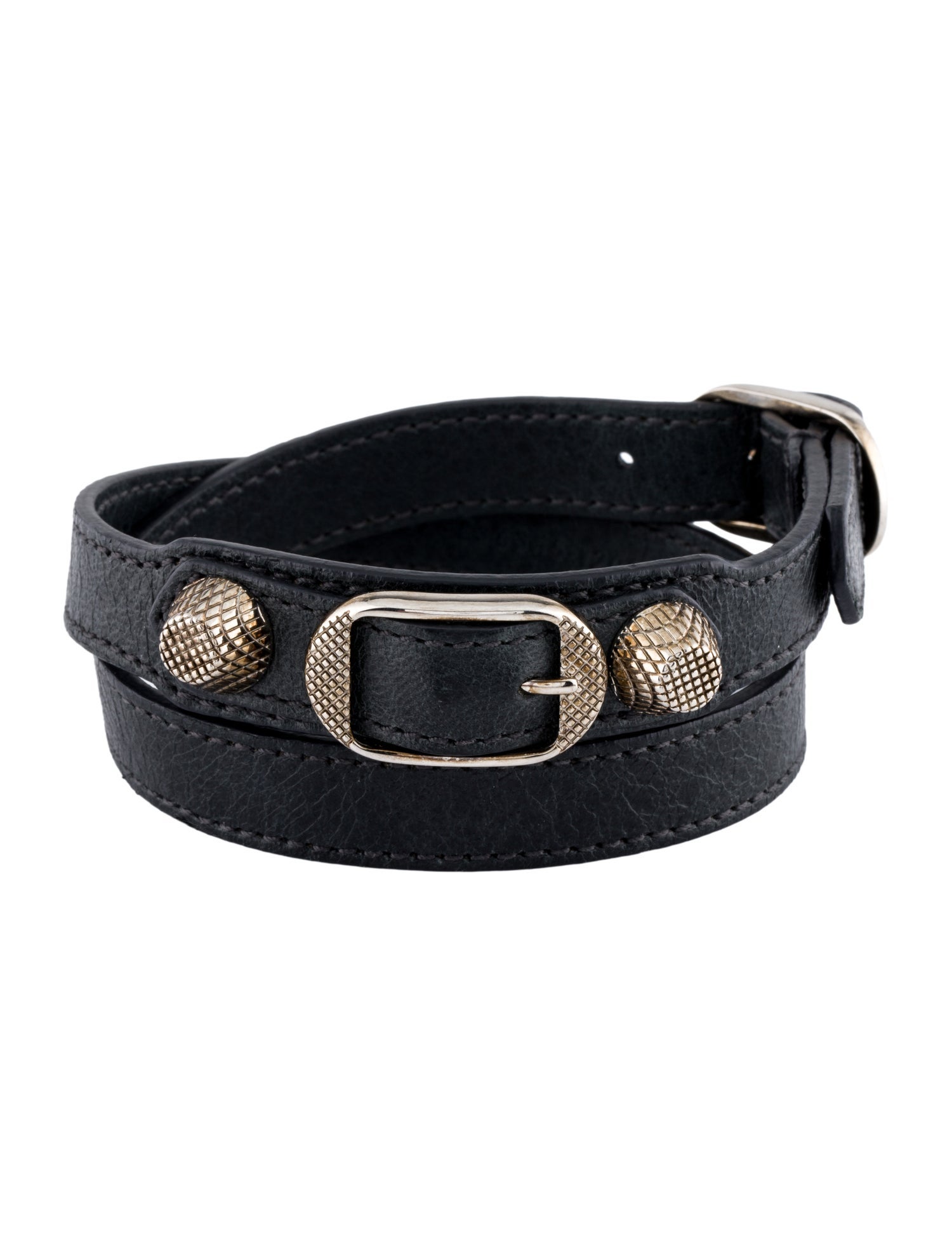 Balenciaga Leather Wrap Bracelet