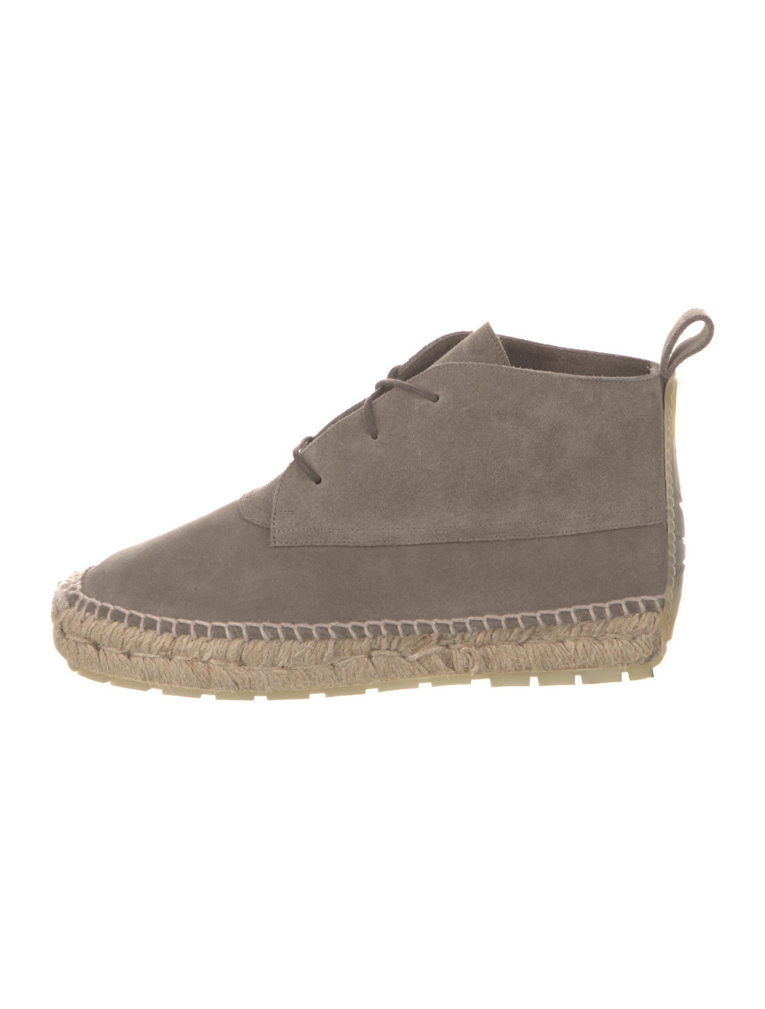 Balenciaga Suede Whipstitch Trim Lace-Up Boots