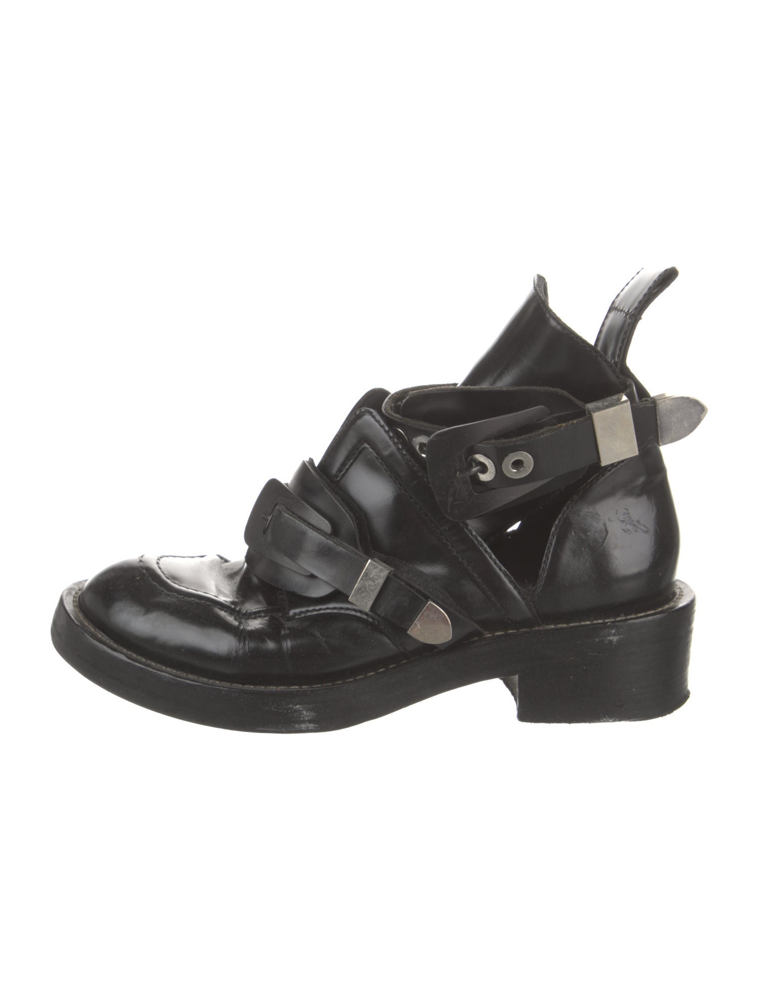 Balenciaga Leather Combat Boots