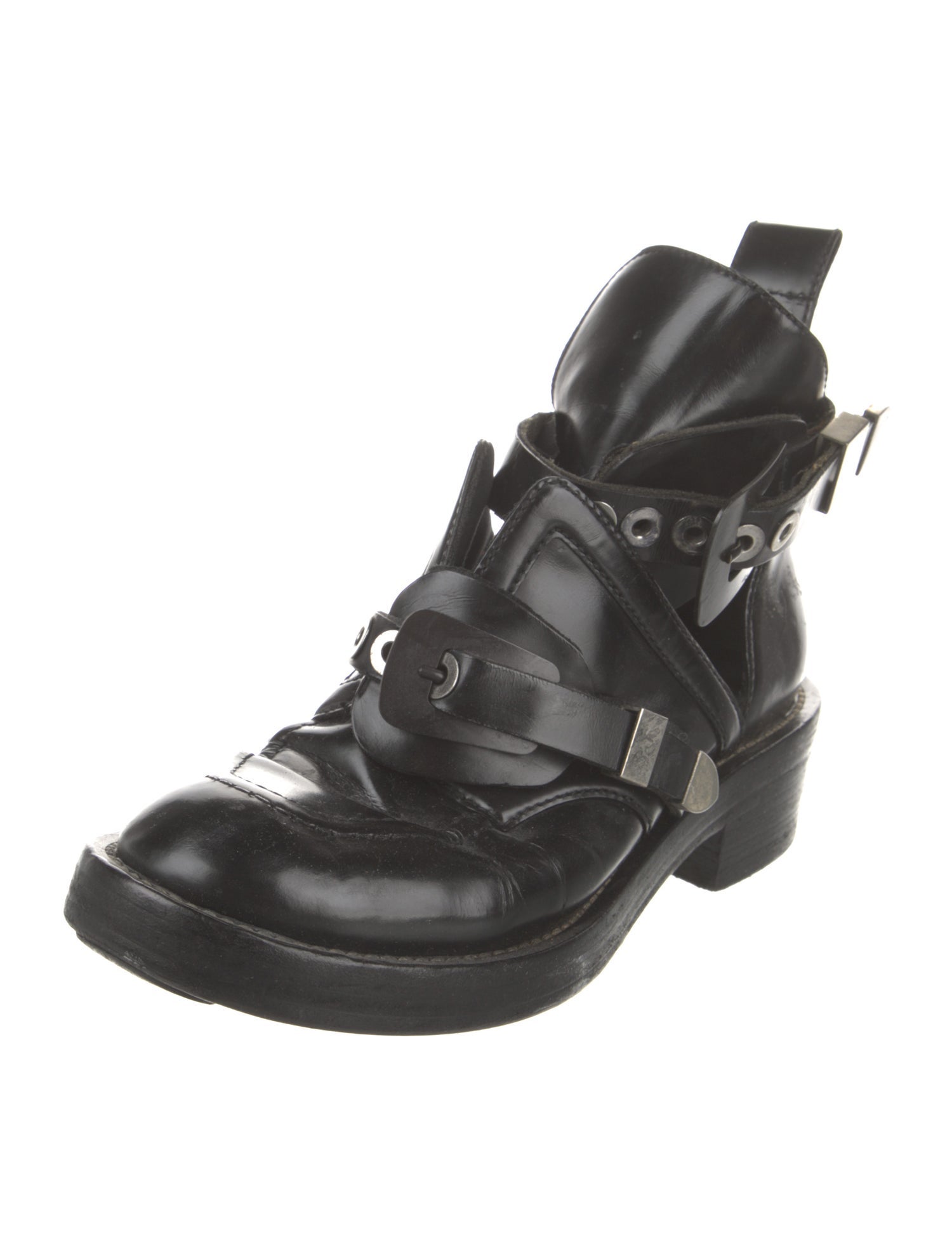 Balenciaga Leather Combat Boots