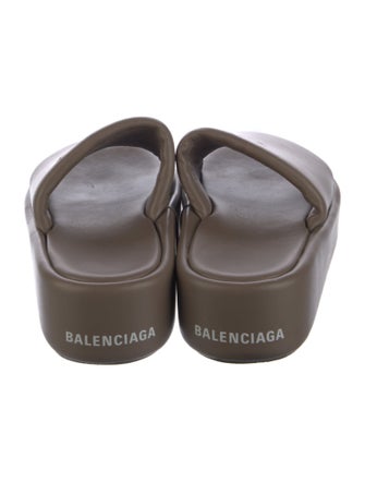 Balenciaga Leather Slides