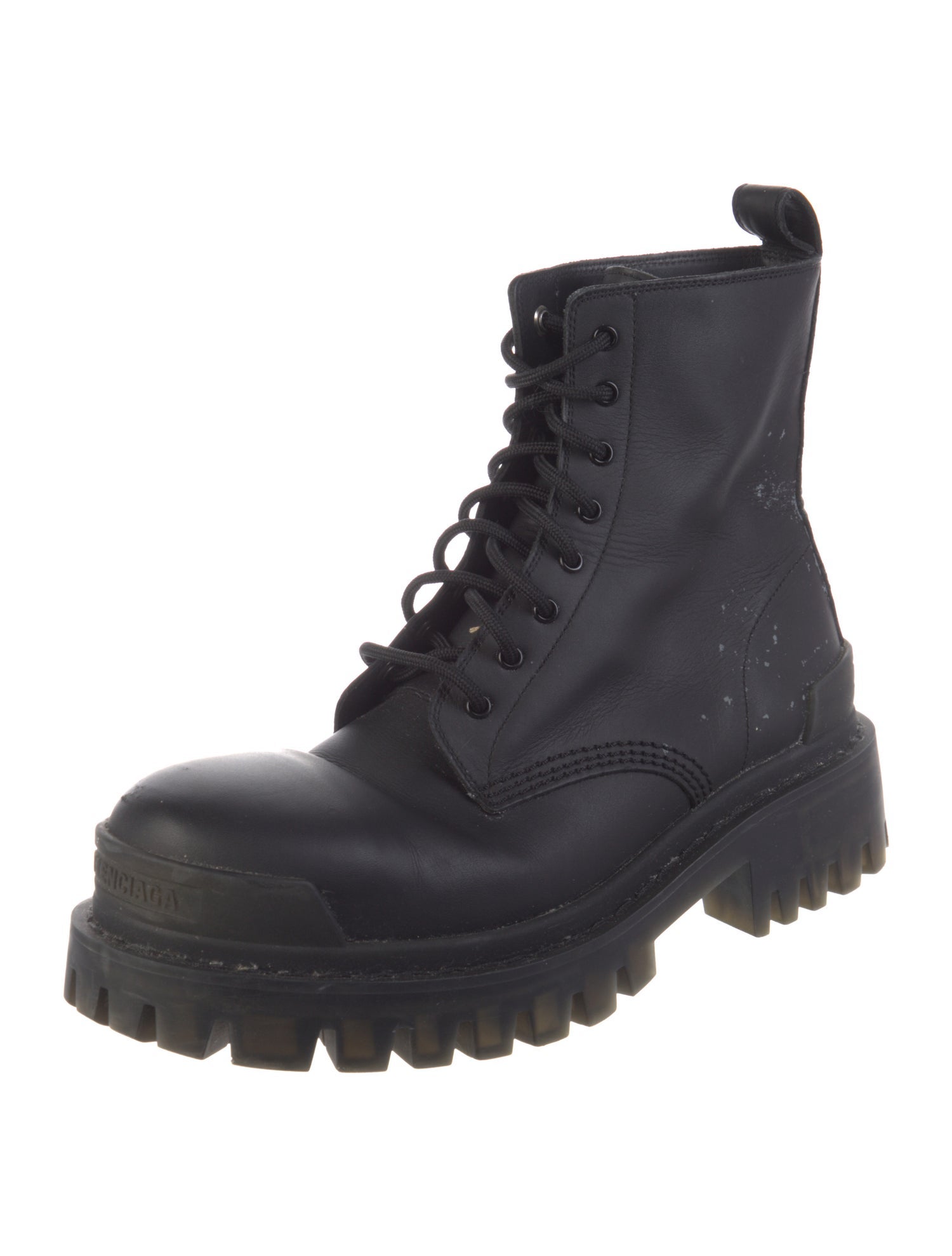 Balenciaga Leather Combat Boots