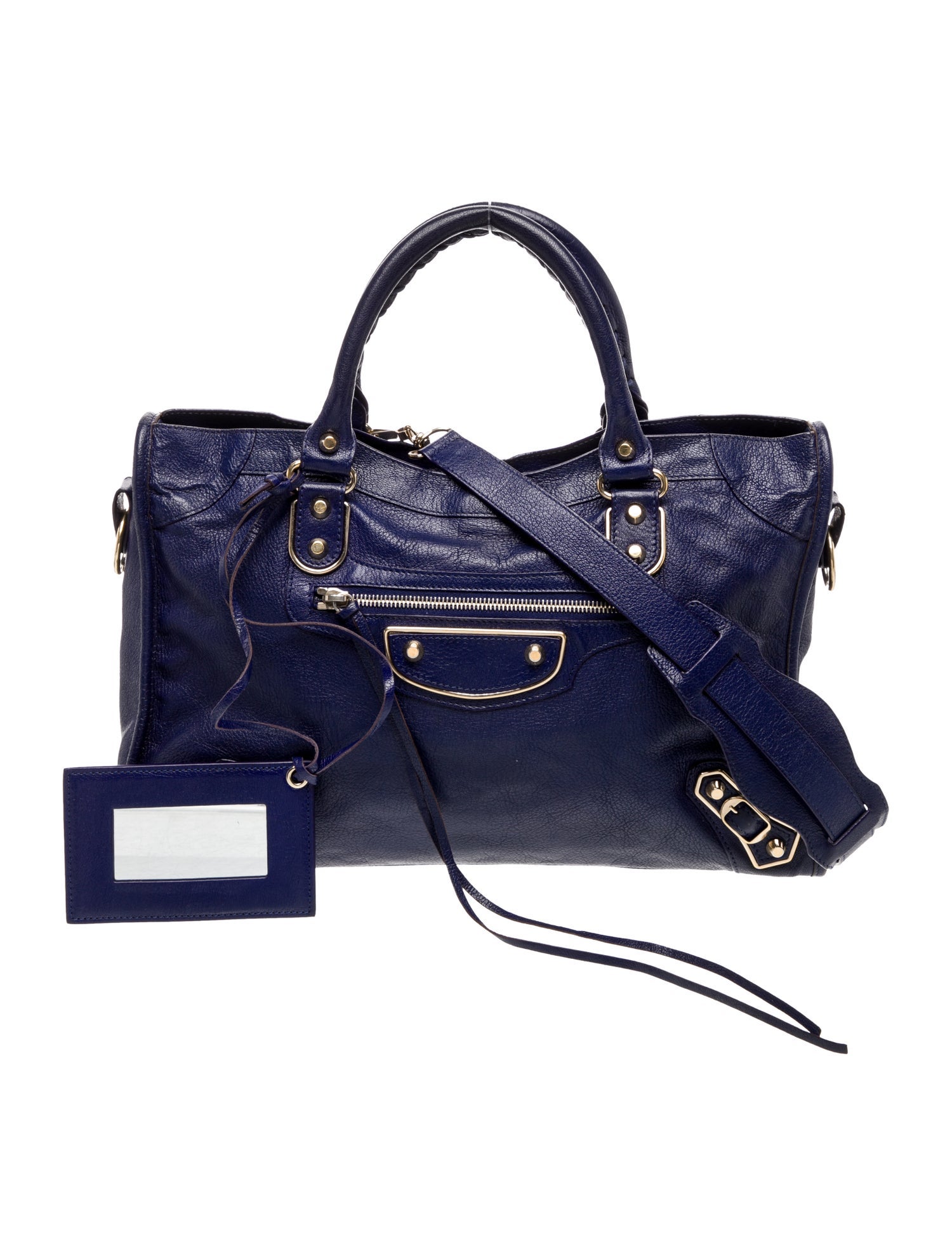 Balenciaga Leather Motocross City Metallic Edge