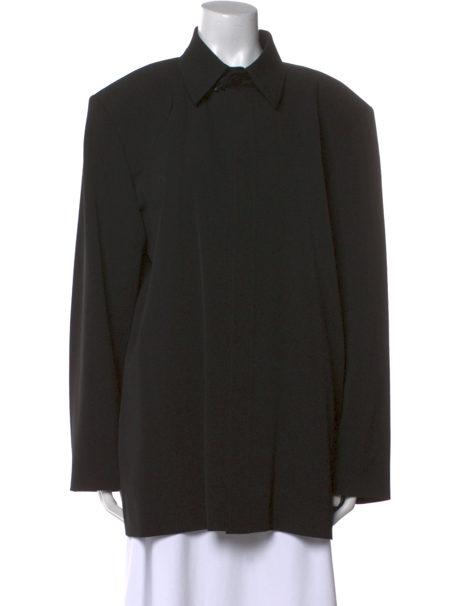 Balenciaga 2021 Virgin Wool Button-Up Top