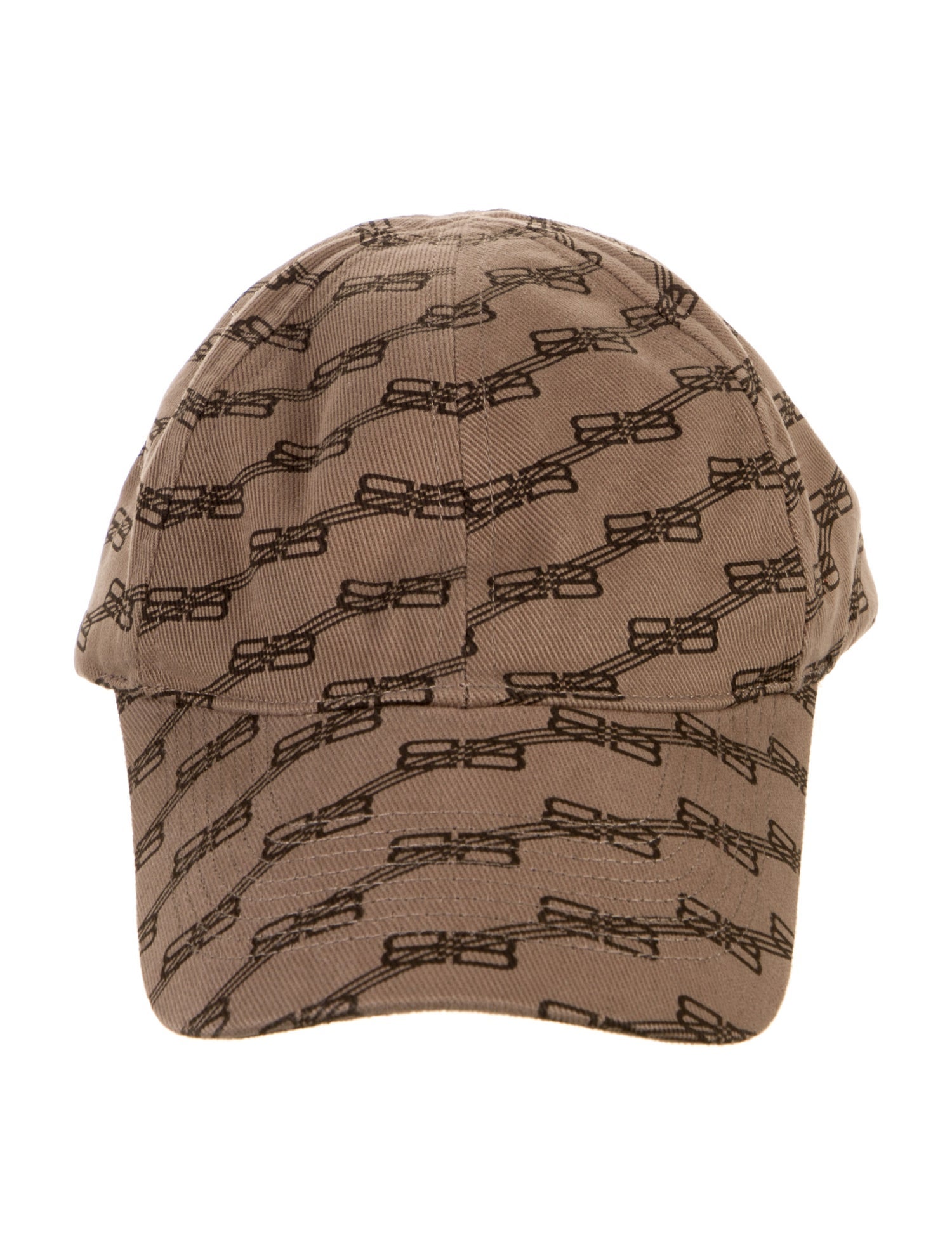 Balenciaga Brown Pattern Printed Cotton Baseball Cap w/Tags