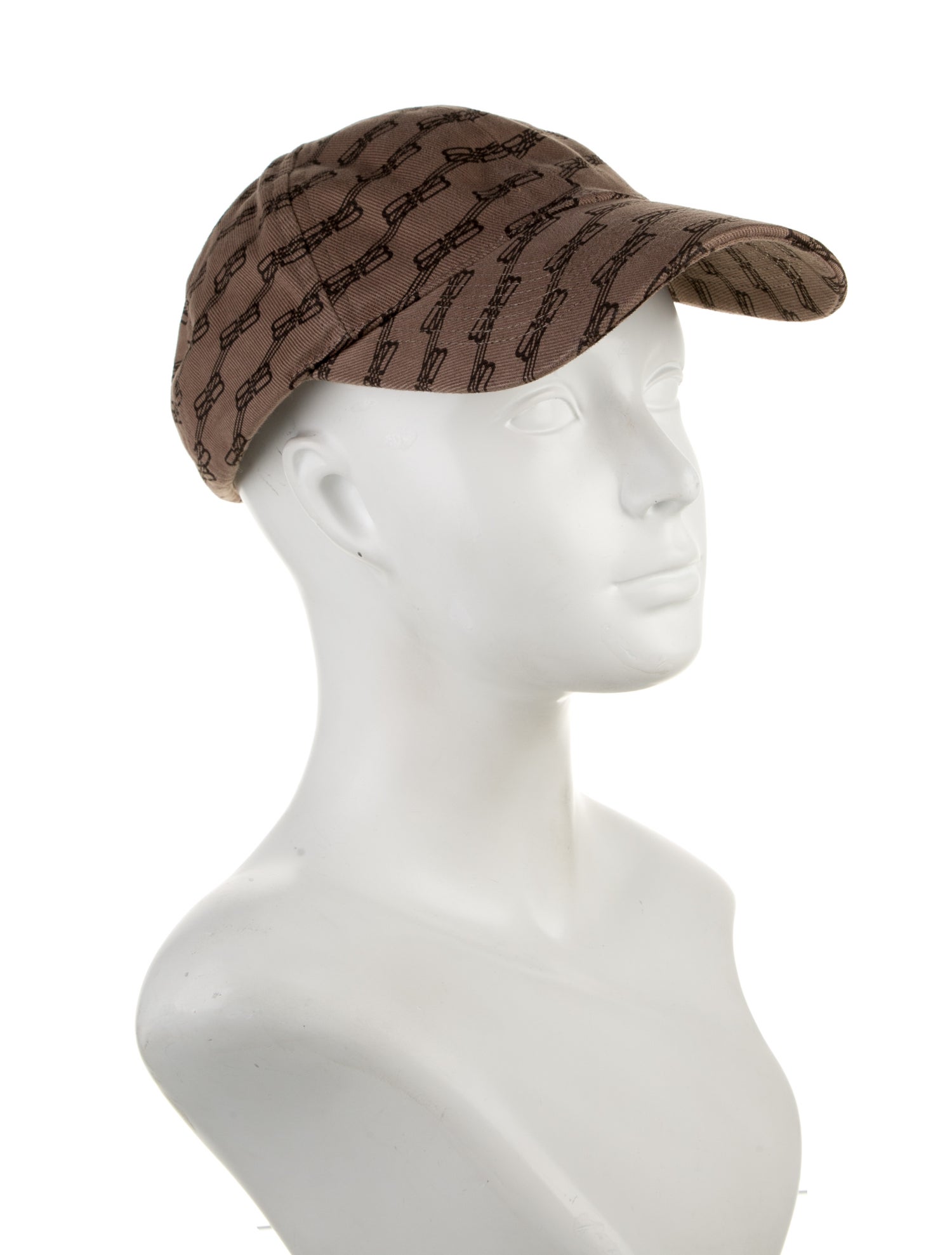 Balenciaga Brown Pattern Printed Cotton Baseball Cap w/Tags
