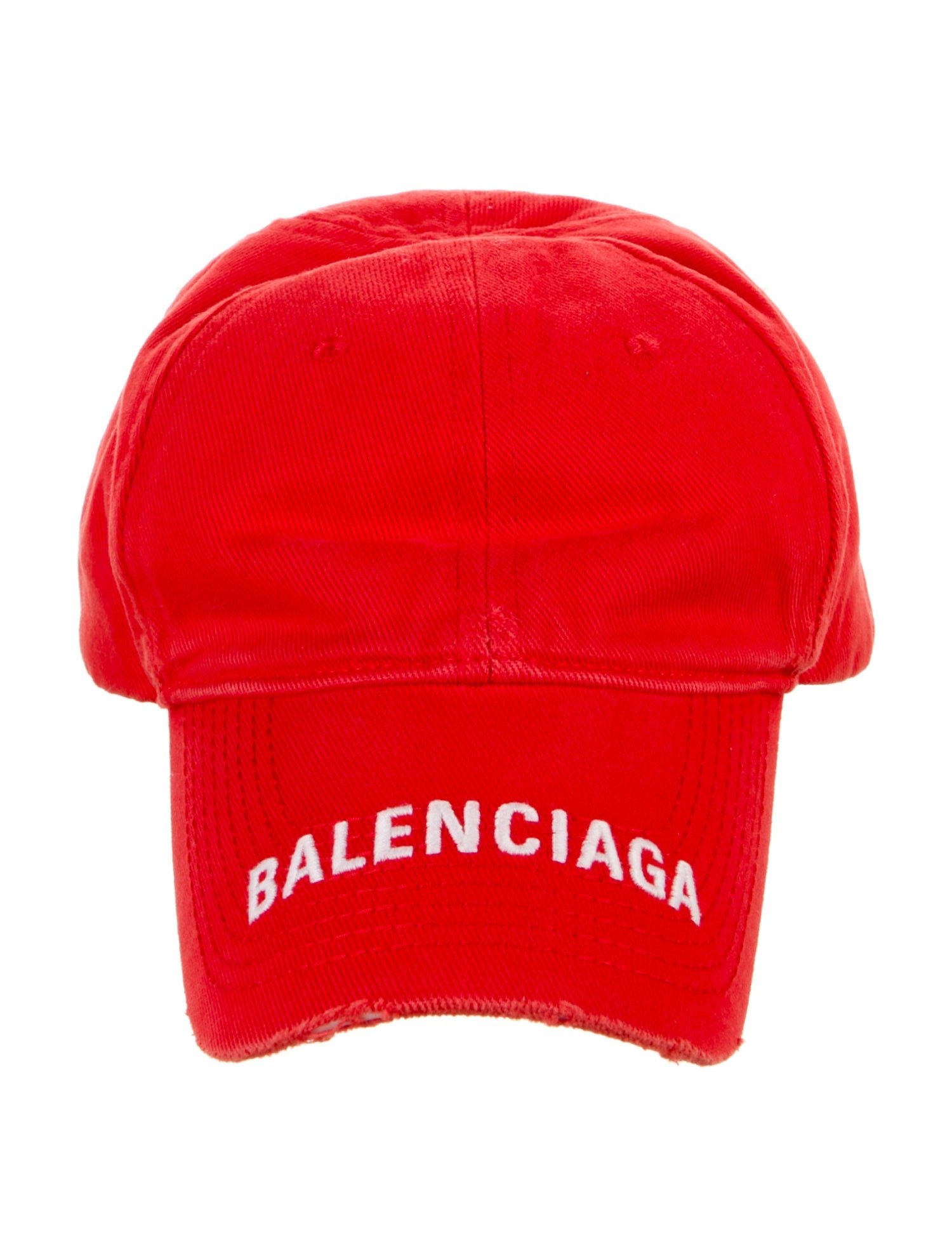 Balenciaga Red Pattern Printed Embroidered Baseball Cap