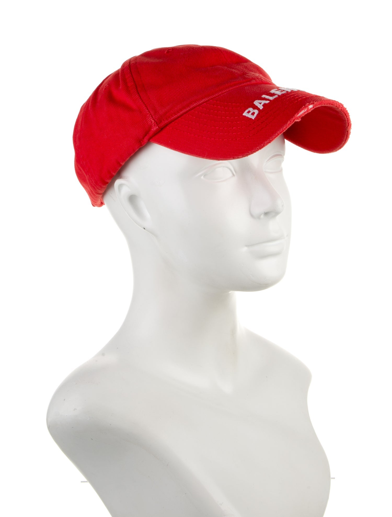 Balenciaga Red Pattern Printed Embroidered Baseball Cap