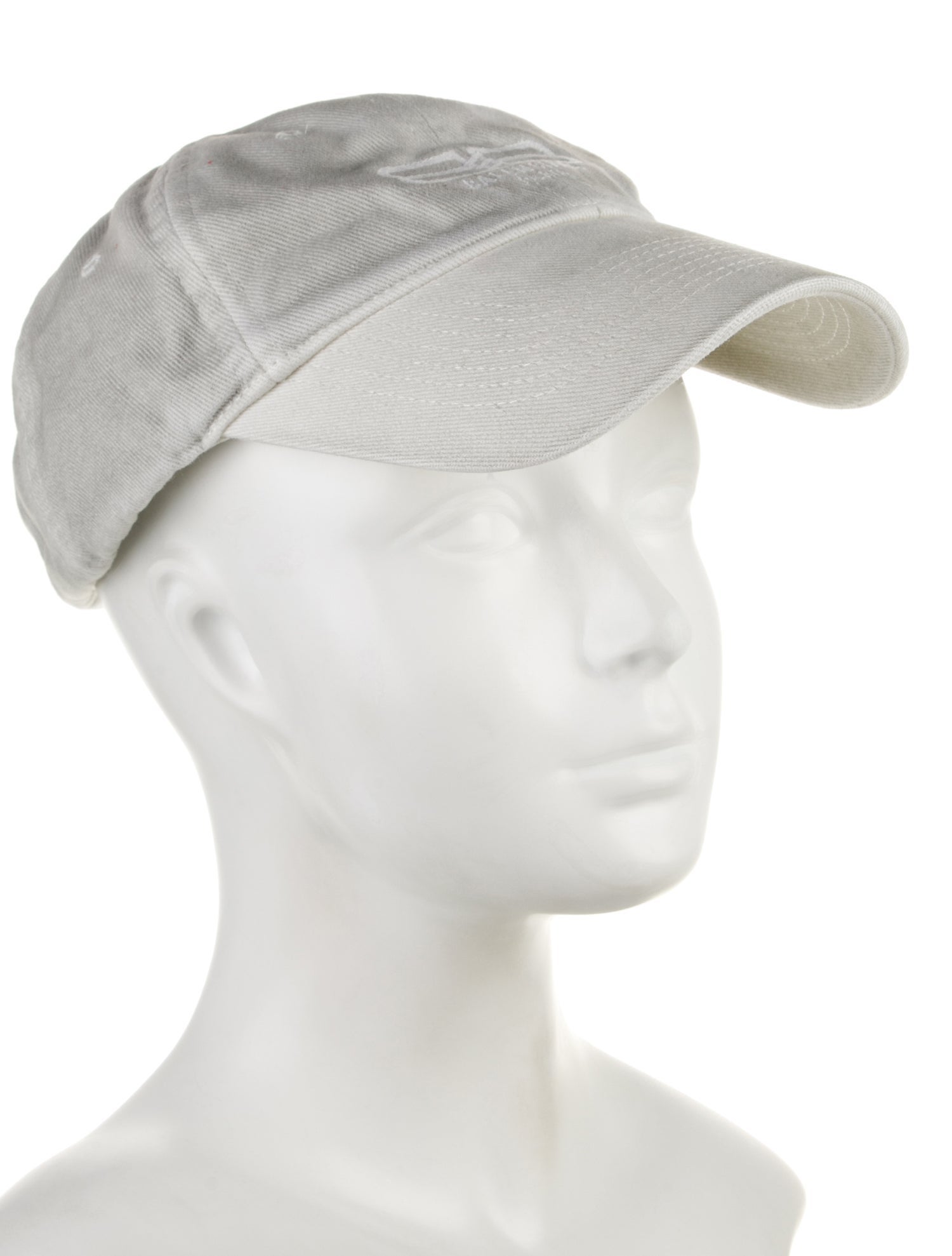 Balenciaga Grey Patter Printed Embroidered Cotton Baseball Cap w/Tags