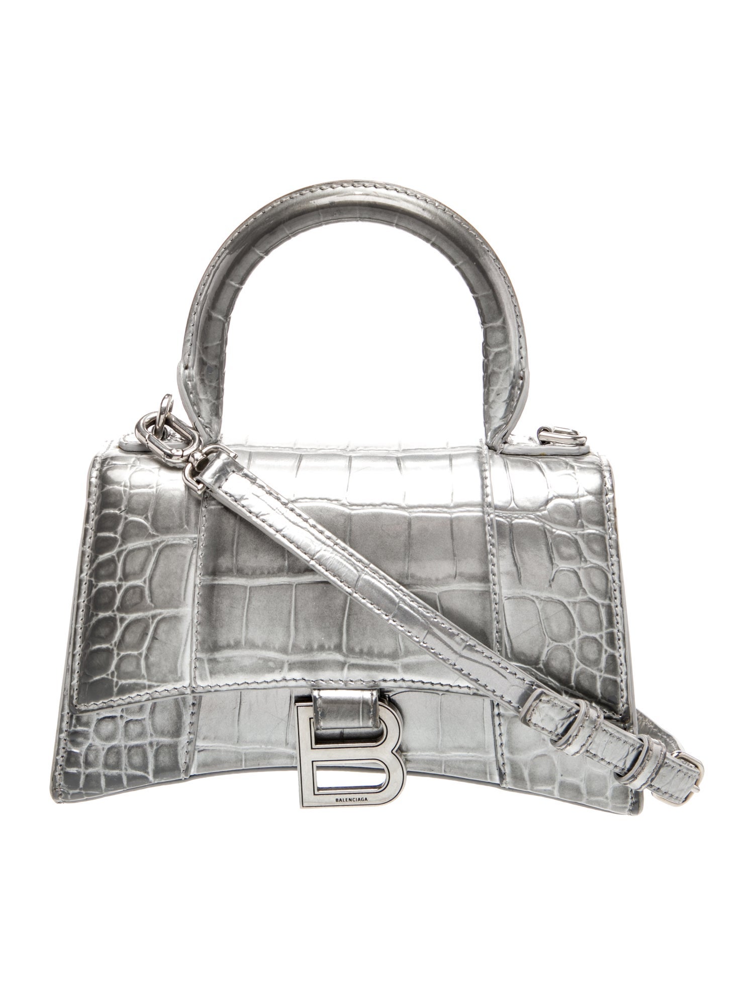 Balenciaga Embossed Leather Top Handle Bag