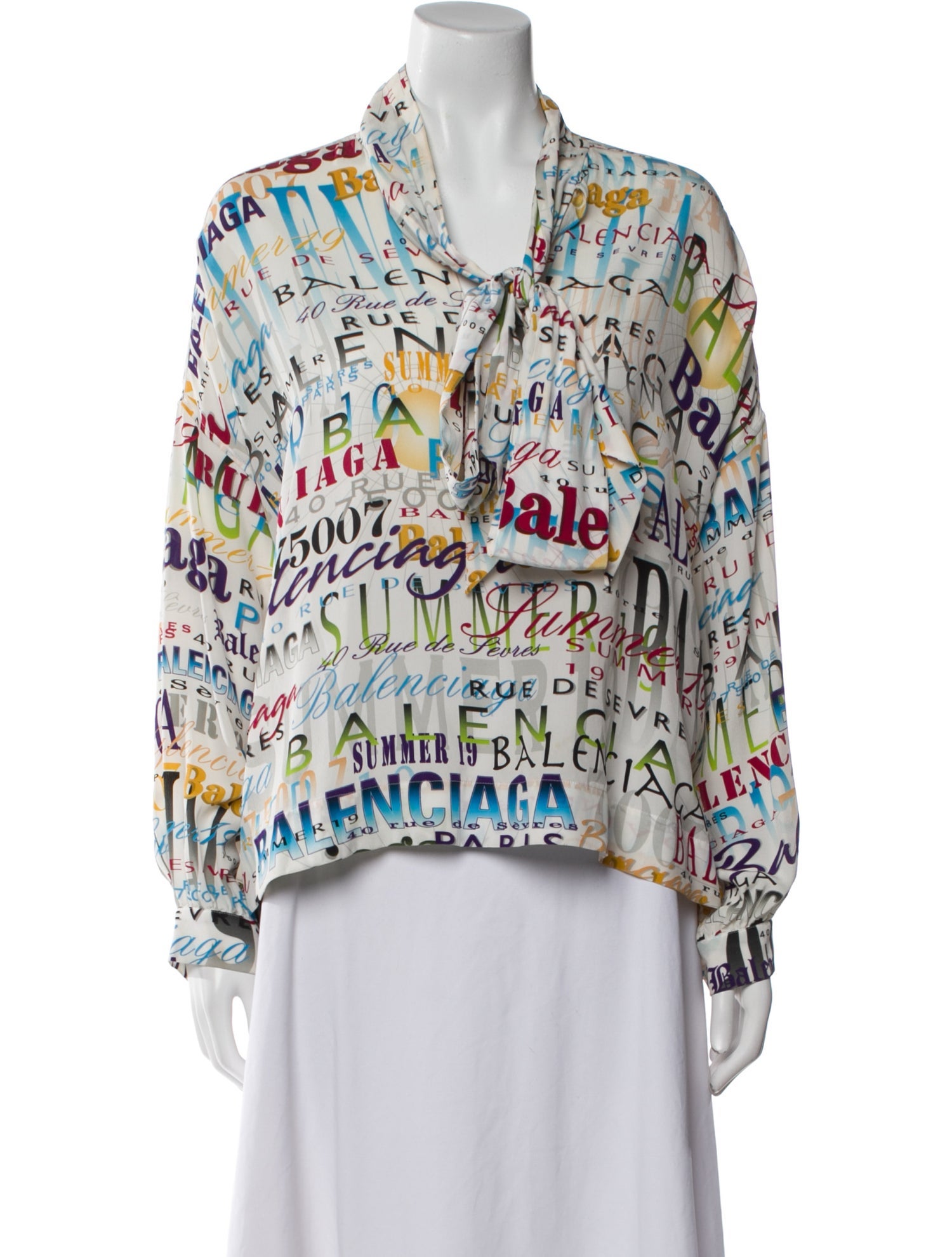 Balenciaga 2018 Silk Blouse