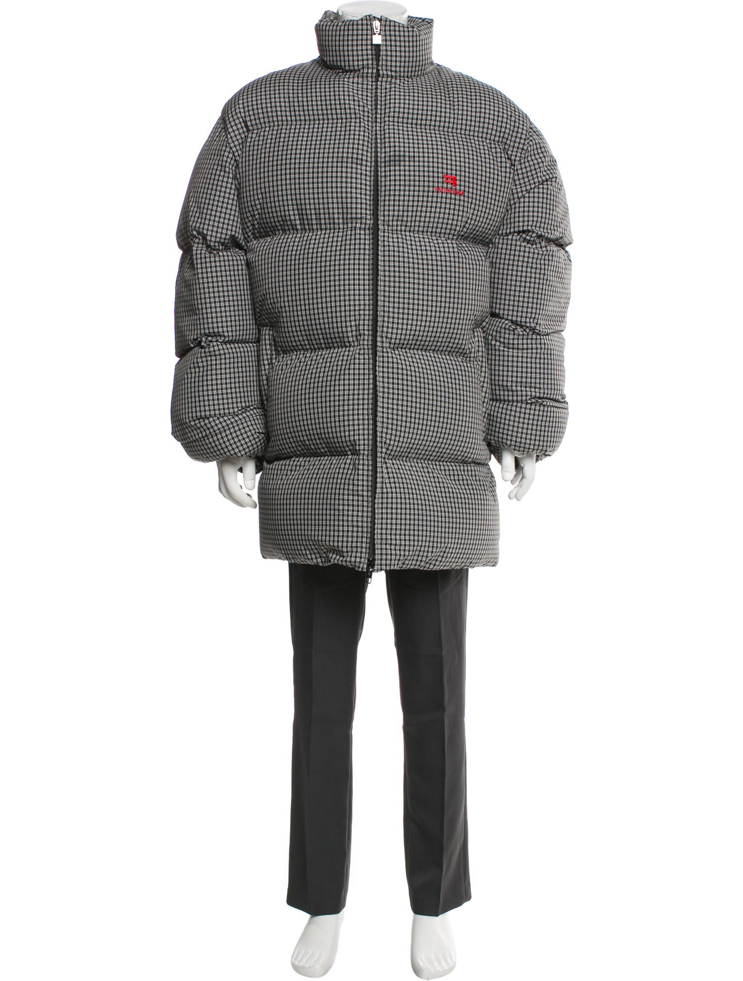 Balenciaga 2021 Plaid Print Parka