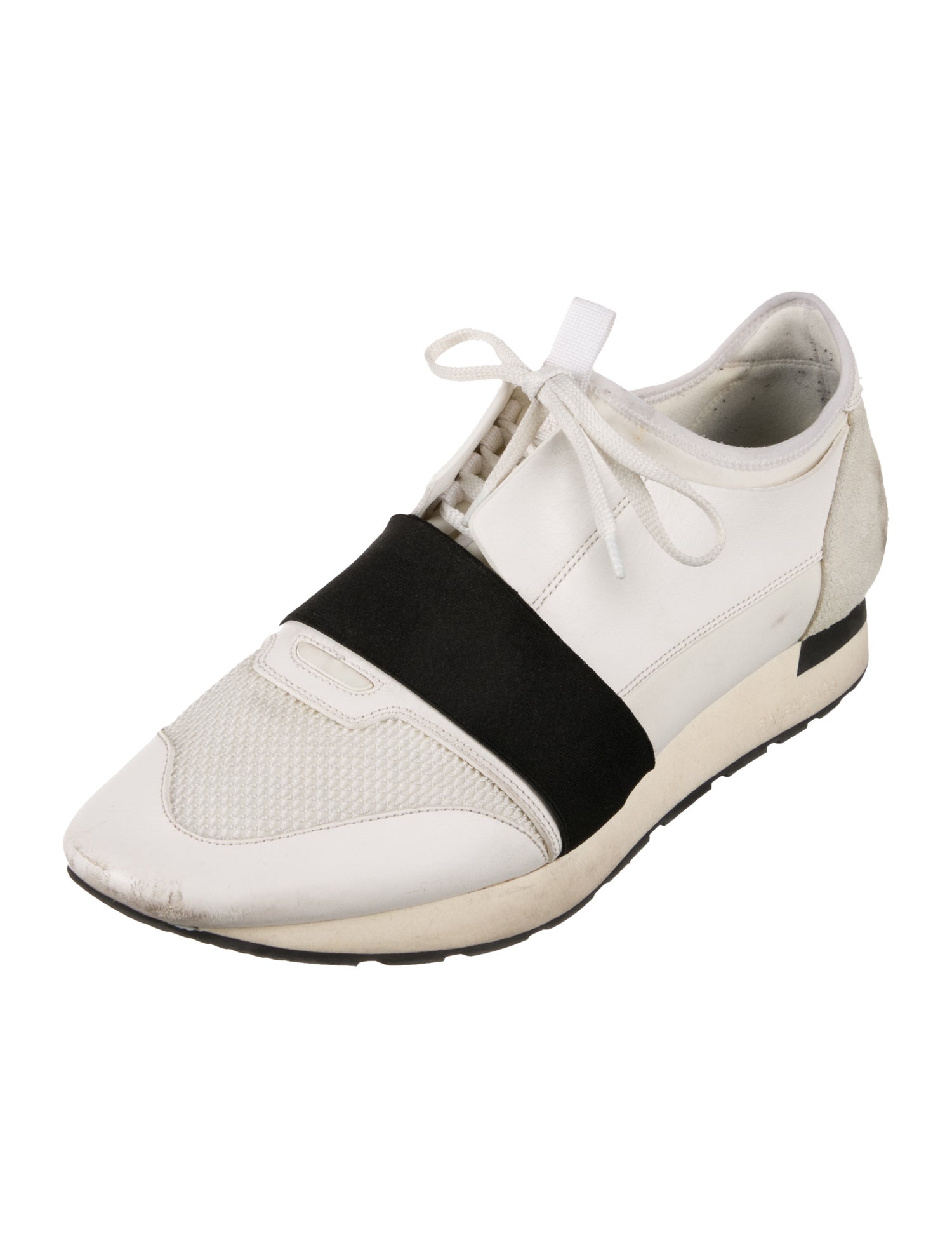 Balenciaga Race Runner 'Black White' Athletic Sneakers