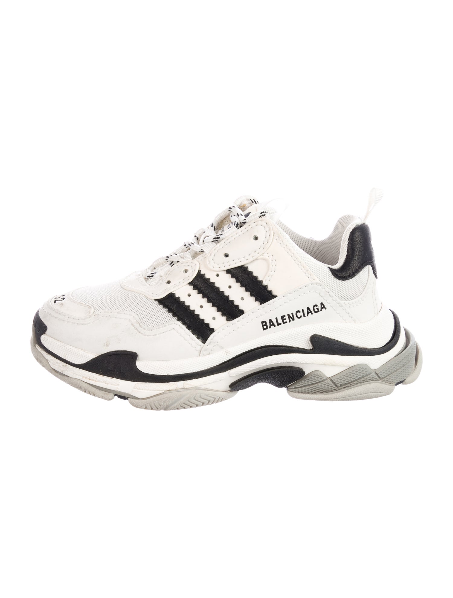 Balenciaga Mesh Colorblock Pattern Chunky Sneakers